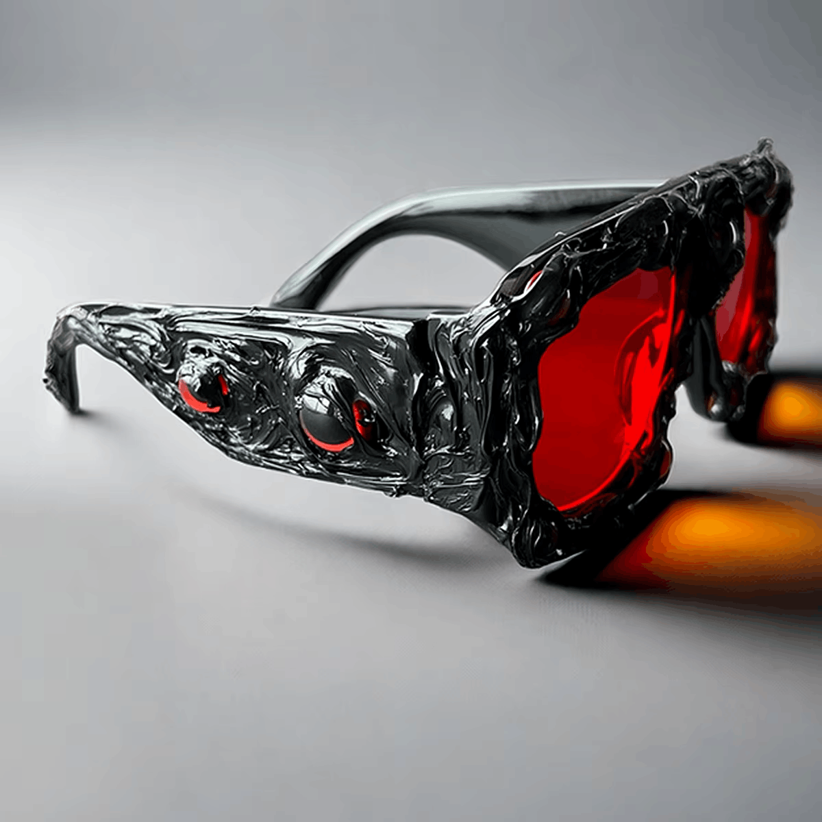 Vintage Luxury Red Eyes Sunglasses Size ONE SIZE - 3 Thumbnail