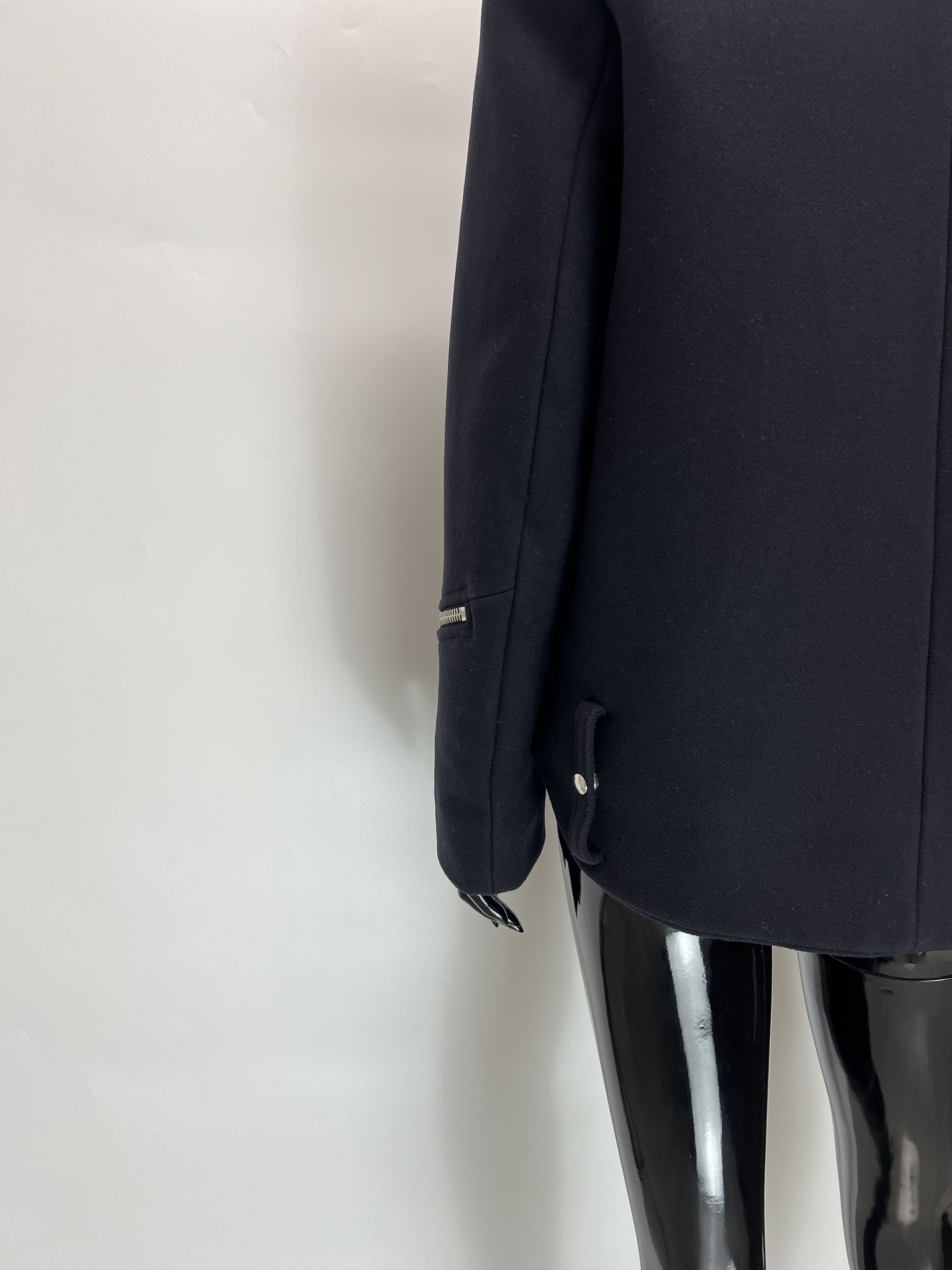 Sandro Sandro Navy Blue Wool Biker Jacket Size 38 Size M / US 6-8 / IT 42-44 - 10 Thumbnail