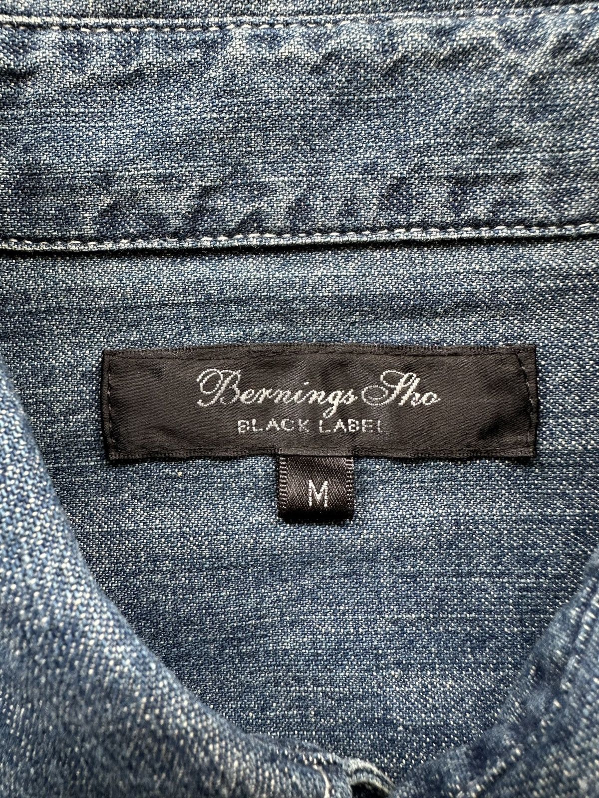BERNINGS SHO 00's Berning Sho Black Label dirty mud max denim shirt Size US M / EU 48-50 / 2 - 7 Thumbnail