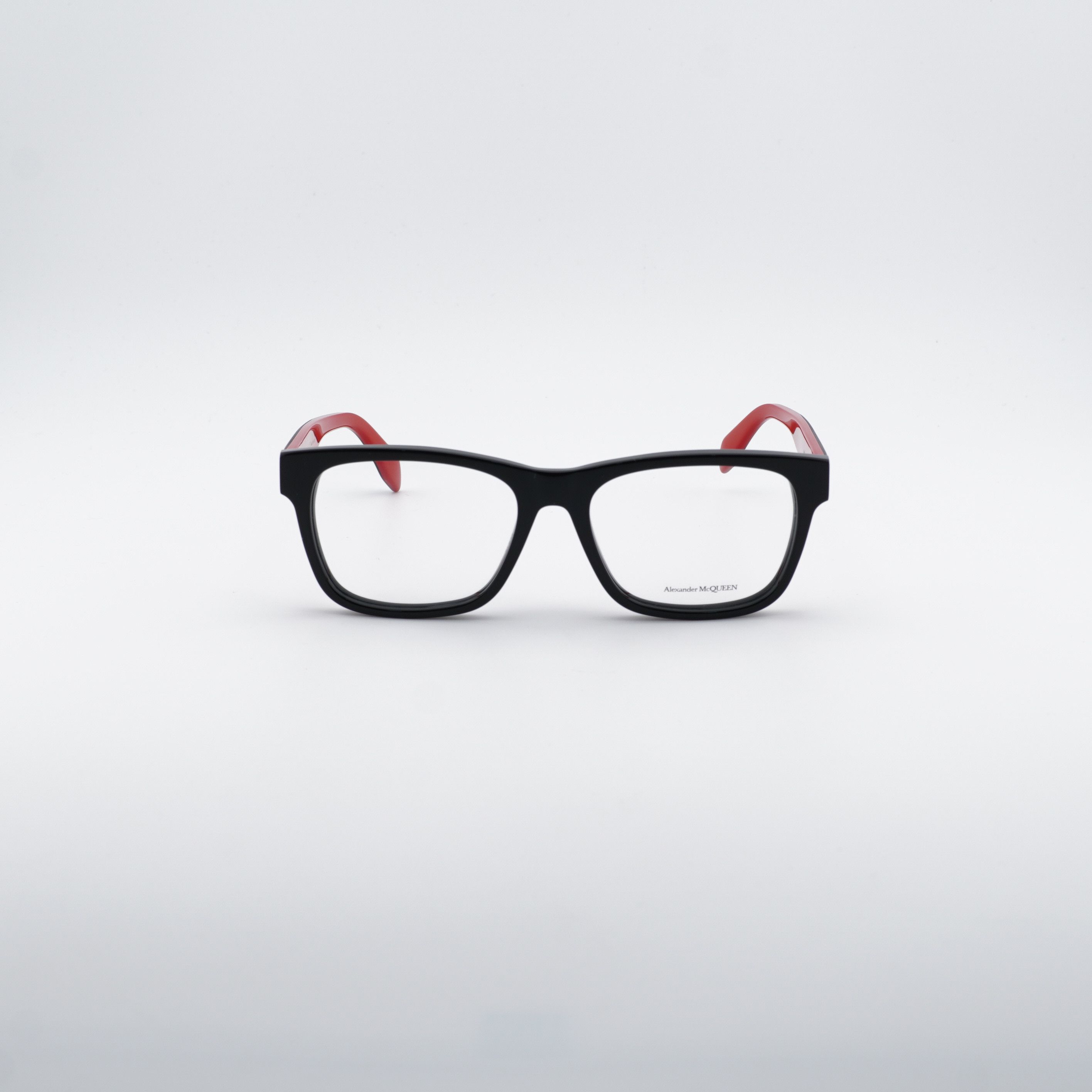 Alexander McQueen Alexander McQueen AM0307O 006 Eyeglasses Black/Red 55mm Size ONE SIZE - 7 Thumbnail