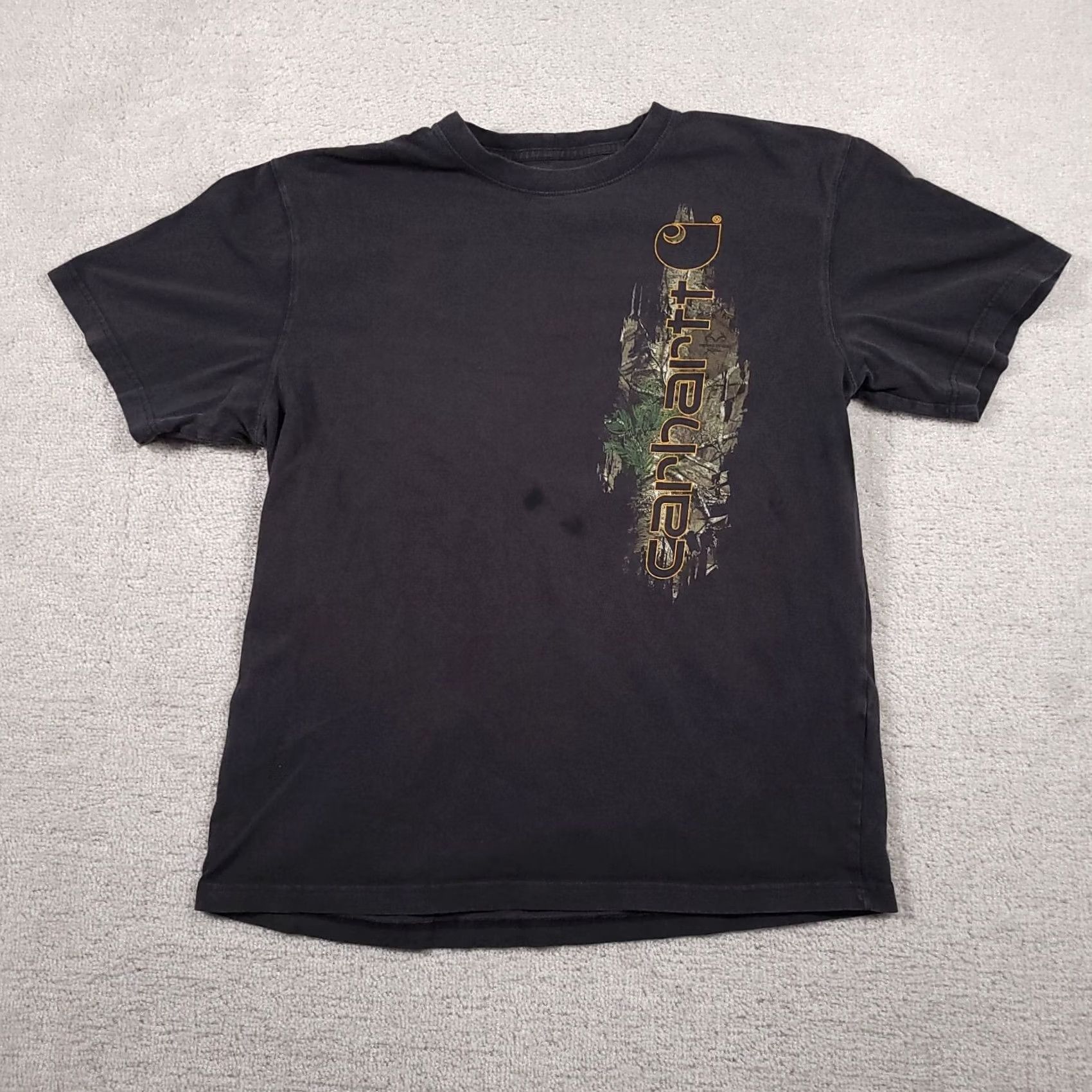 Carhartt VINTAGE Carhartt T-Shirt Mens Medium Black Spill Out Logo Rugged Outdoor Grunge Tee Size US M / EU 48-50 / 2 - 2 Thumbnail