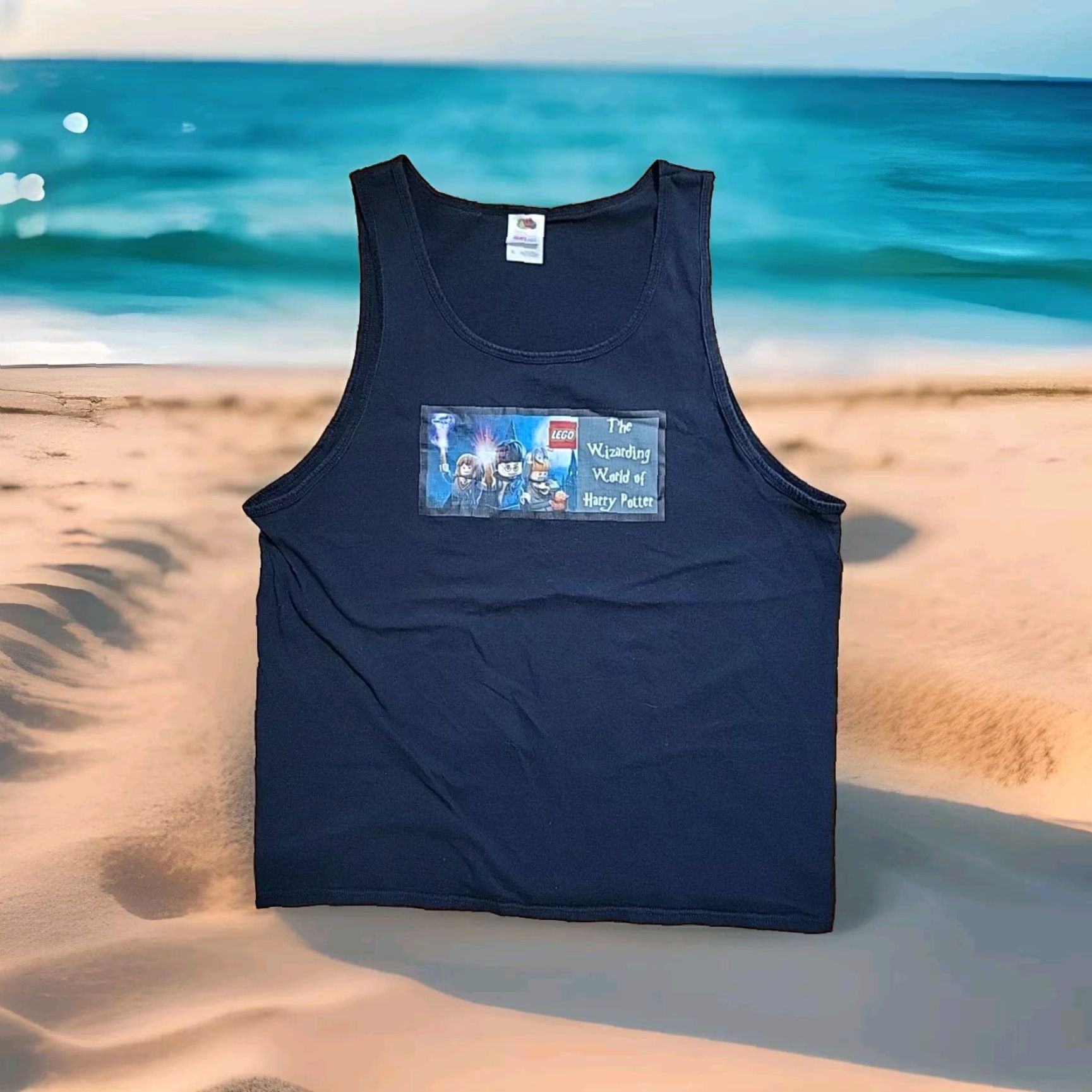 Fruit Of The Loom VINTAGE Fruit Of The Loom Tank Top Harry Potter XL Black Cotton Mens 46 Chest Graphic Tee 2000s Size US XL / EU 56 / 4 - 3 Thumbnail