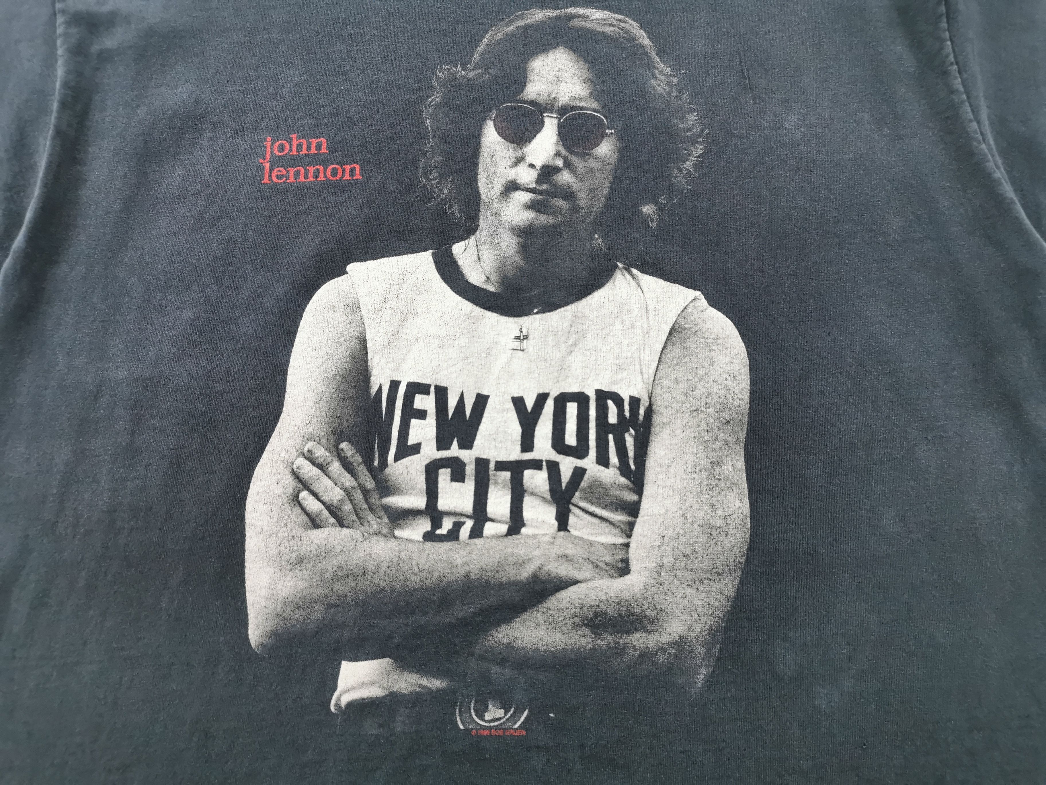 Vintage Distressed Vintage 90s John Lennon English Singer T Shirt Size US M / EU 48-50 / 2 - 5 Thumbnail