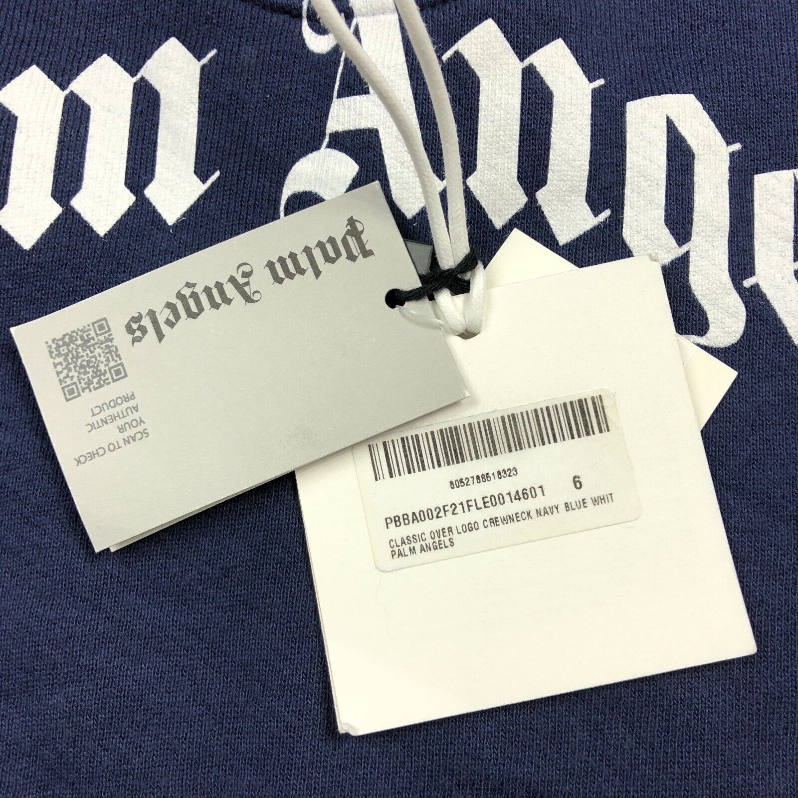 Palm Angels Palm Angels Classic Over Logo Navy Crewneck Sweater Youth 6 Size US XXS / EU 40 - 4 Thumbnail