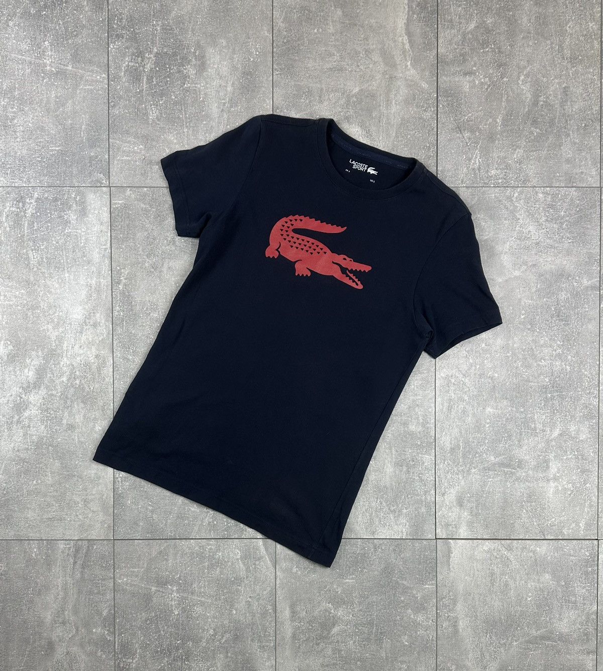 Lacoste Lacoste Mens Overprint Logo T-Shirt Size US S / EU 44-46 / 1 - 1 Thumbnail