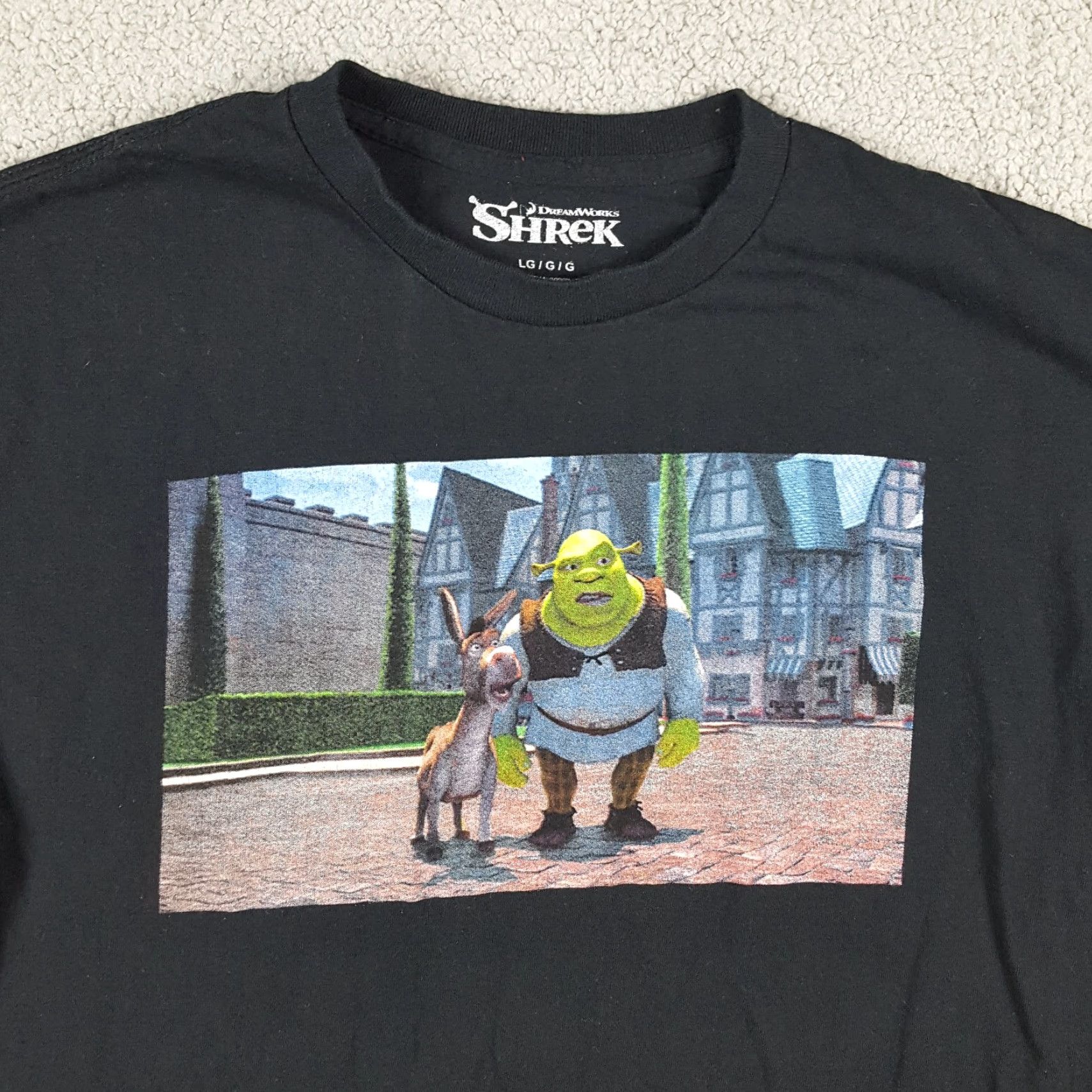 Vintage VINTAGE Shrek Shirt Adult L Black Retro Donkey Funny T-Shirt 2000s 90s Cartoon Movie Mens Size US L / EU 52-54 / 3 - 2 Thumbnail