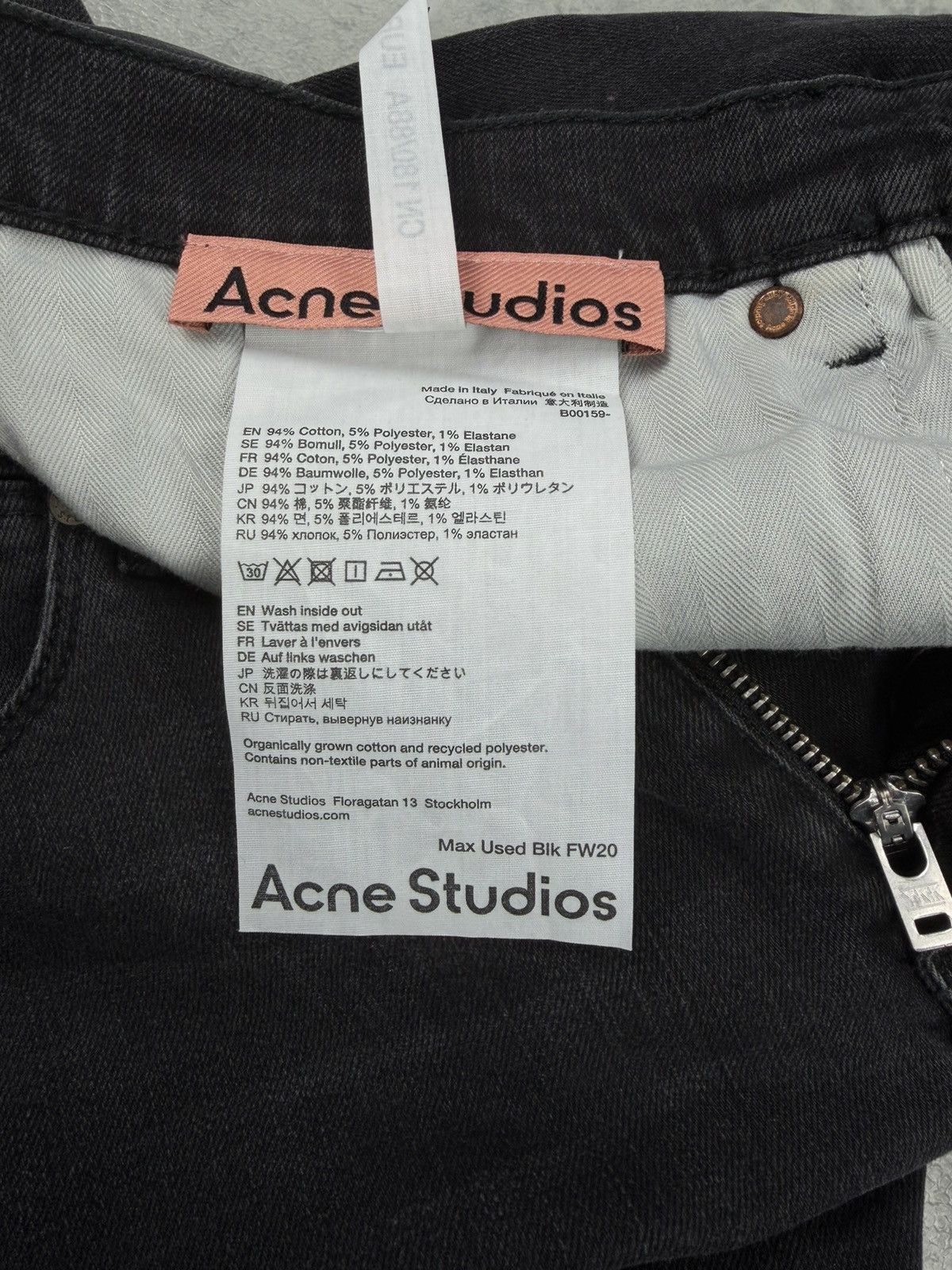 Acne Studios Acne Studios Max Used Black Denim Pants Size 32x32 Size US 32 / EU 48 - 8 Thumbnail