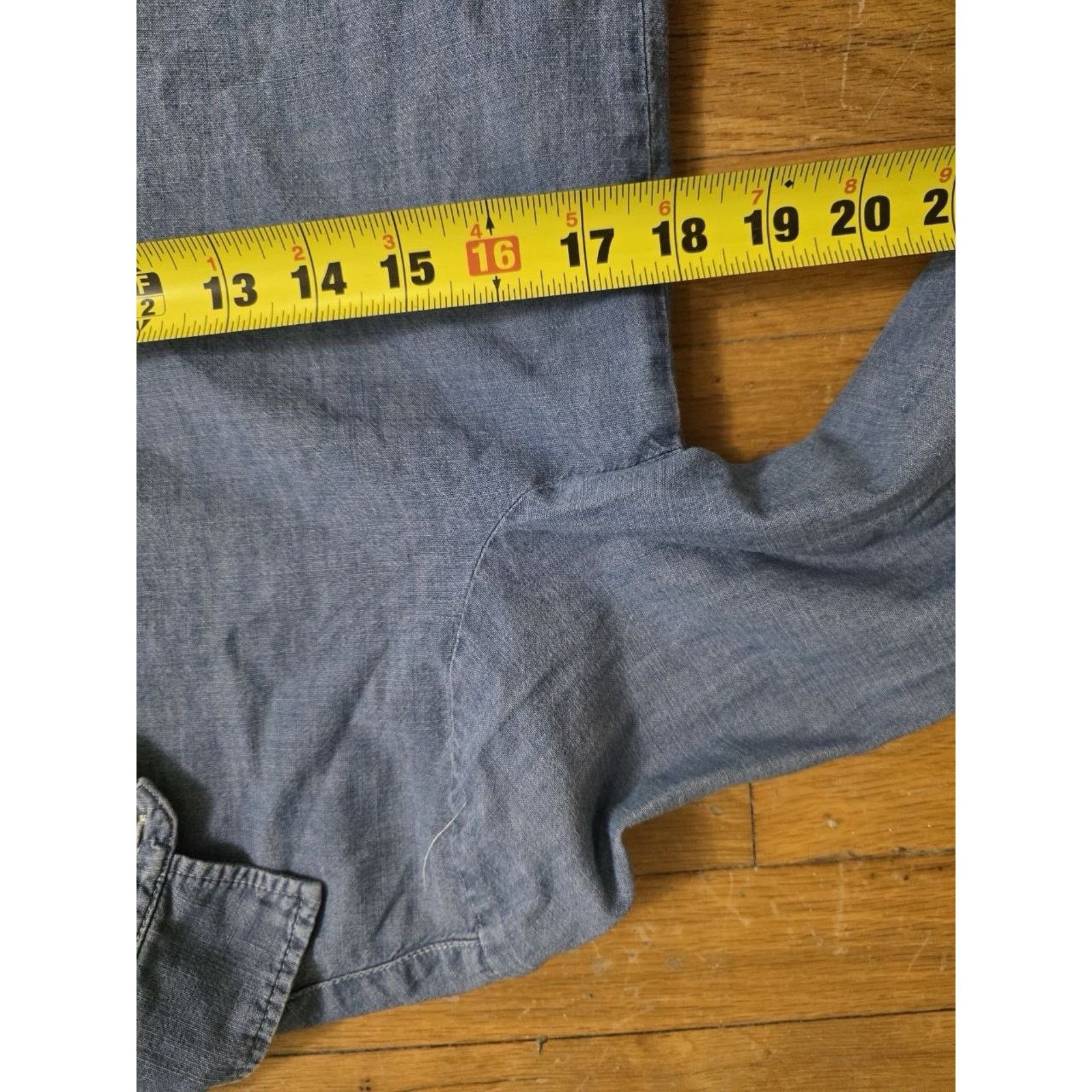 J.McLaughlin J. McLaughlin s Sz S Denim Cotton 1/4 Sleeve Blue A001061 Size S / US 4 / IT 40 - 3 Thumbnail