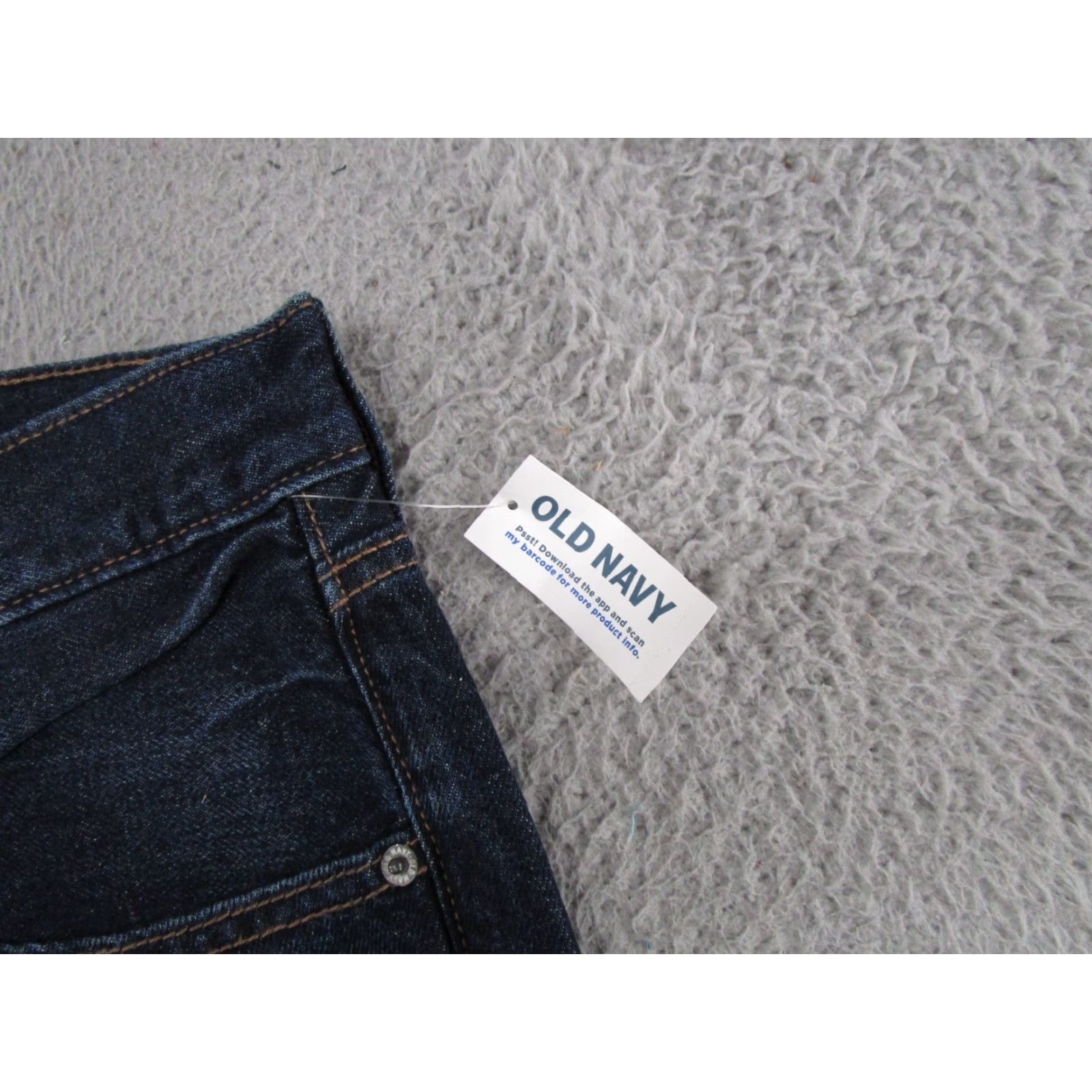 Old Navy Old Navy Denim Jeans High Rise Slouchy Straight Button Fly 16P Petite Women Blue 5-Pocket Style Jeans Size 38" / US 16 / IT 52 - 2 Thumbnail