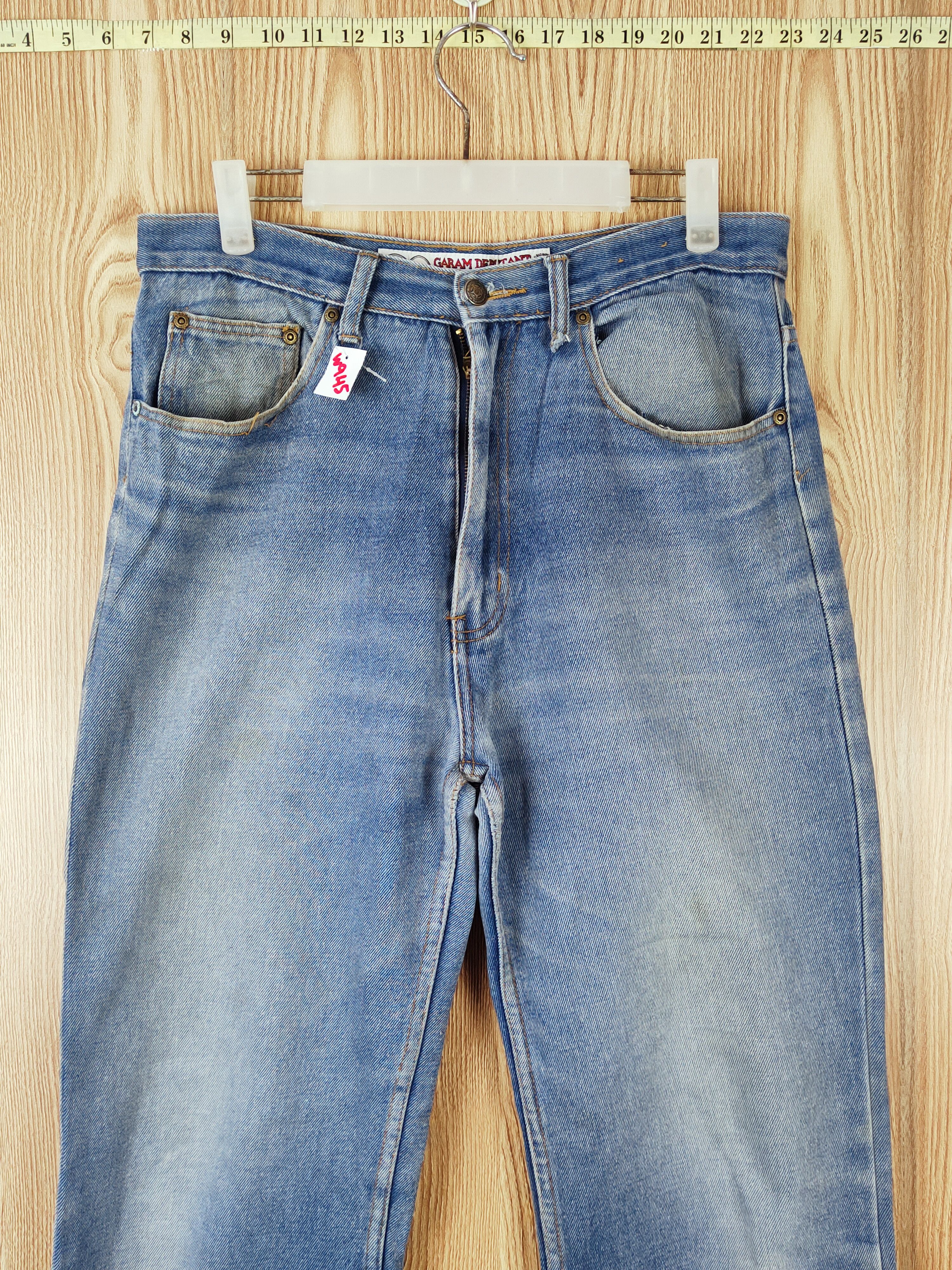 Japanese Brand Garam Debutant Blue Distressed Ripped Jeans #W945 Size US 32 / EU 48 - 2 Thumbnail