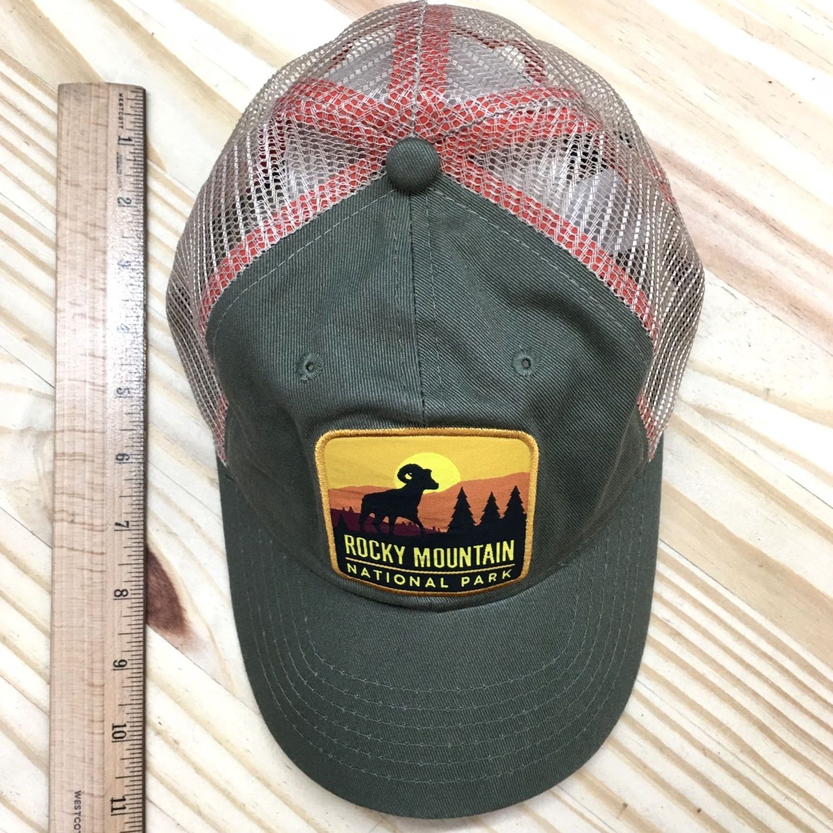 Vintage H3 Headwear Trucker Hat Mens Green OS Adjustable Rocky Mountain National Park Size US M / EU 48-50 / 2 - 4 Thumbnail