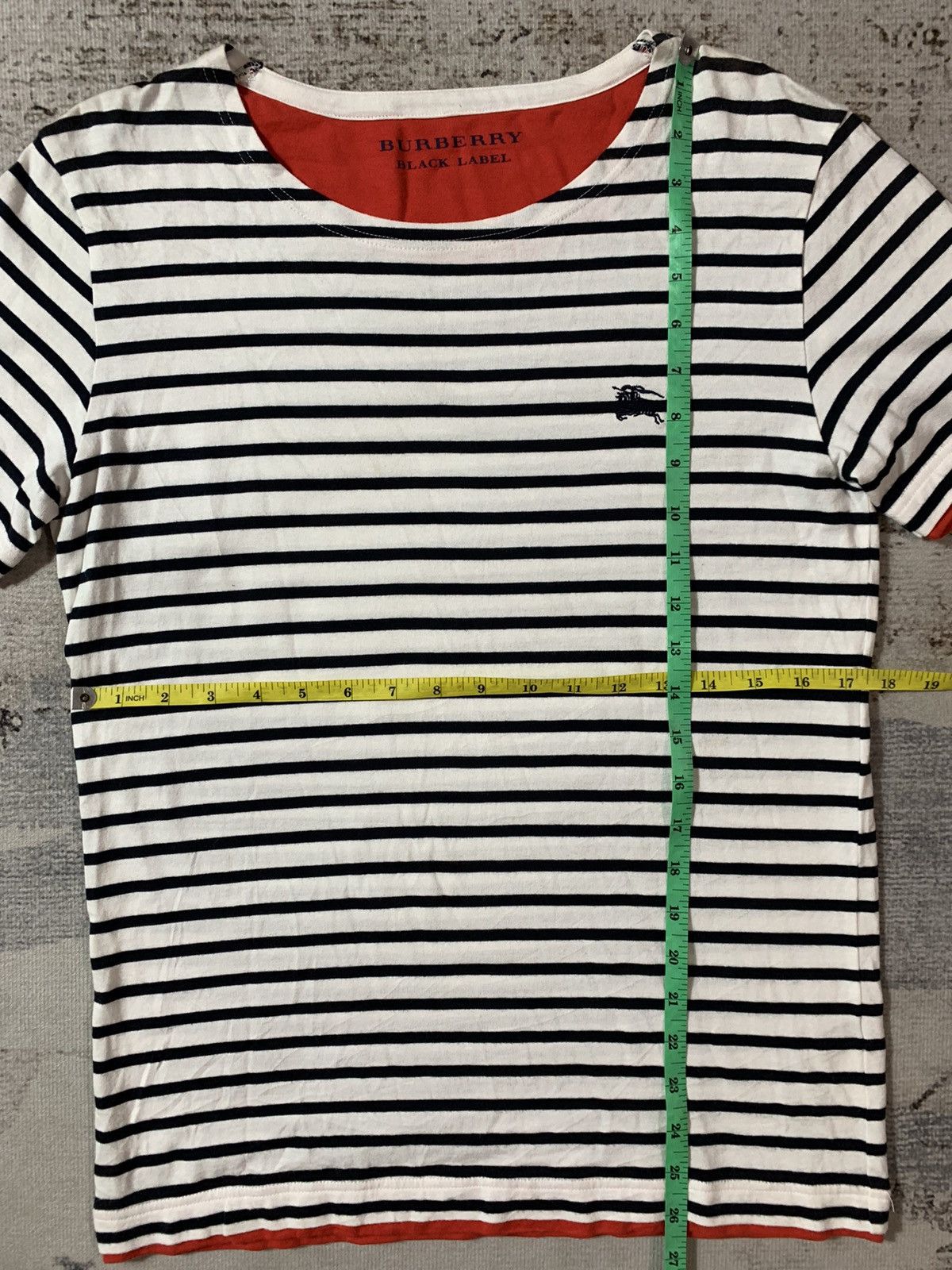 Burberry 'RARE' Burberry Black Label Strippe Tshirt Size US M / EU 48-50 / 2 - 7 Thumbnail