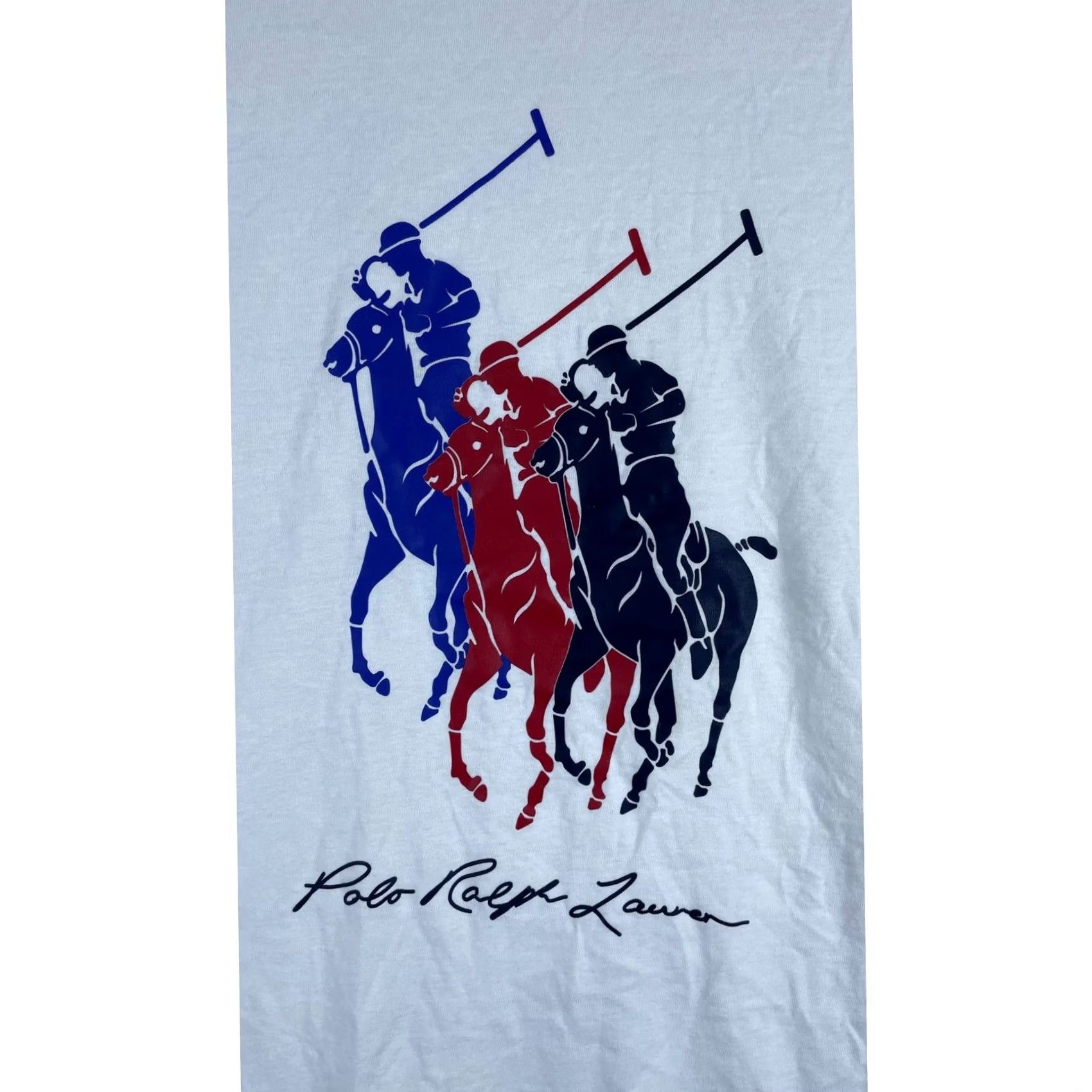 Polo Ralph Lauren Polo Ralph Lauren T-Shirt Mens 2XLT White Triple Pony Graphic Tee Size US XXL / EU 58 / 5 - 7 Thumbnail