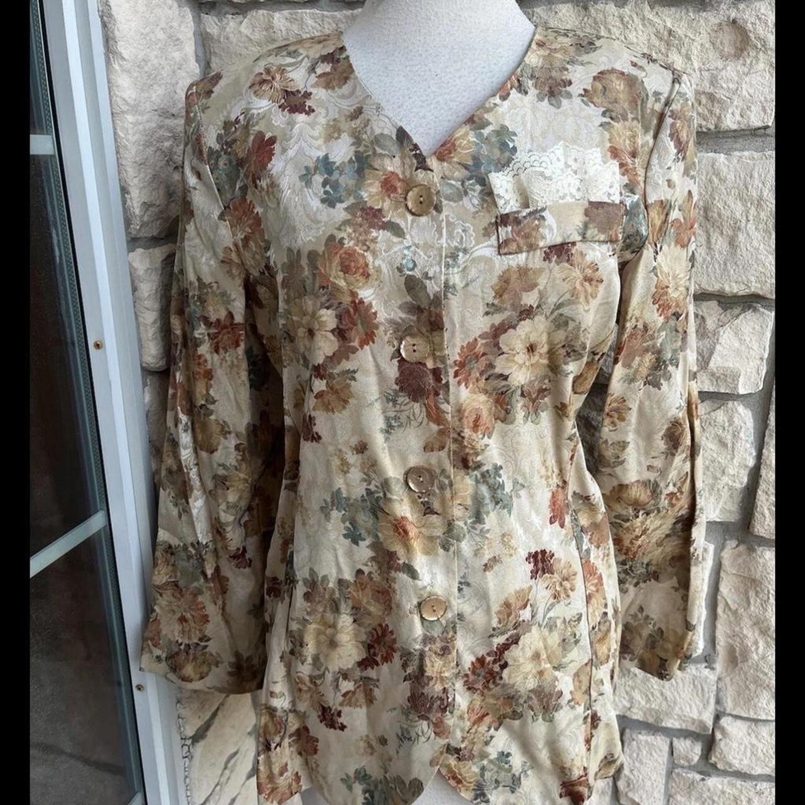 Other Vintage Requirements Blazer Jacket Floral Tapestry Retro Size M / US 6-8 / IT 42-44 - 2 Thumbnail