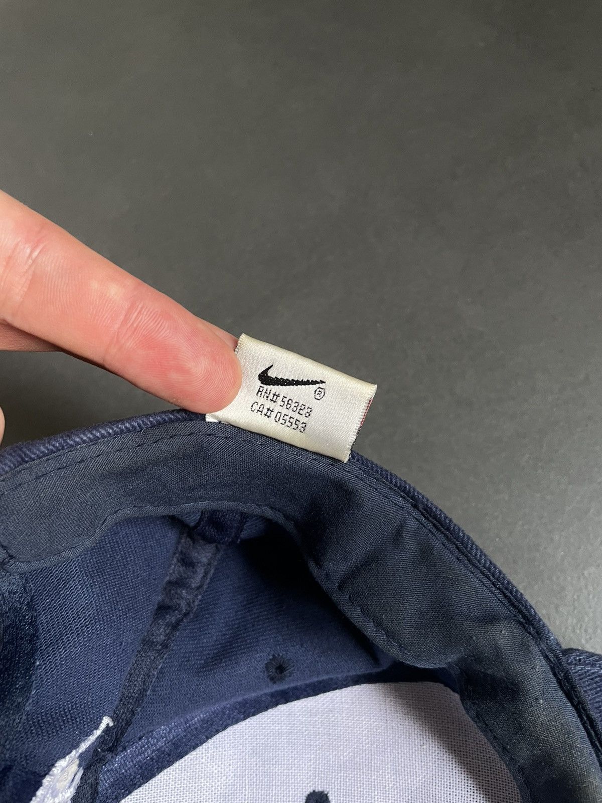 Nike × Vintage Vintage Nike Cap Made In Usa Sunfaded Swoosh Red Tab Y2k Size ONE SIZE - 10 Thumbnail