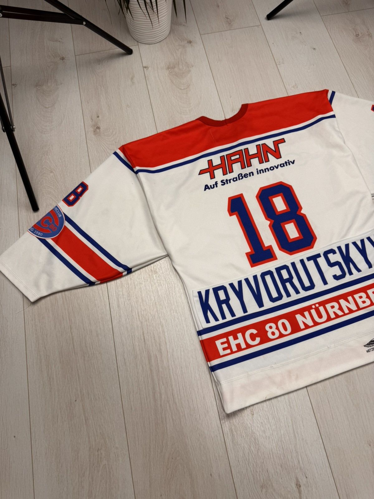 NHL MATCHWORN 2000s Nurnberg Ice Tigers KRYVORUTSKYY #18 Jersey Size US M / EU 48-50 / 2 - 10 Thumbnail
