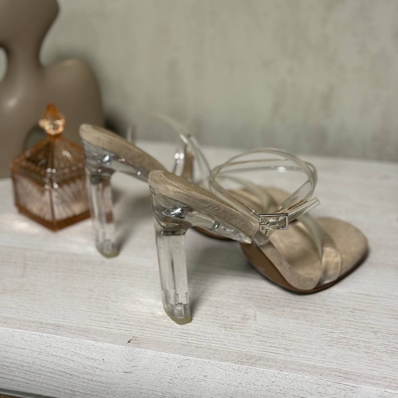 Asos ASOS women's beige heeled shoes, size 37 Size US 7 / IT 37 - 7 Thumbnail