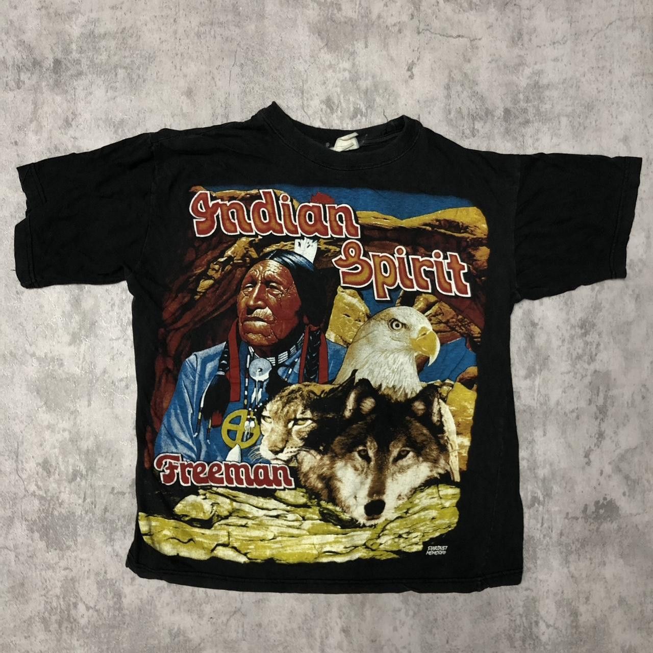 Other 1990s Indian Spirit black & red vintage tee tee Size US L / EU 52-54 / 3 - 1 Thumbnail