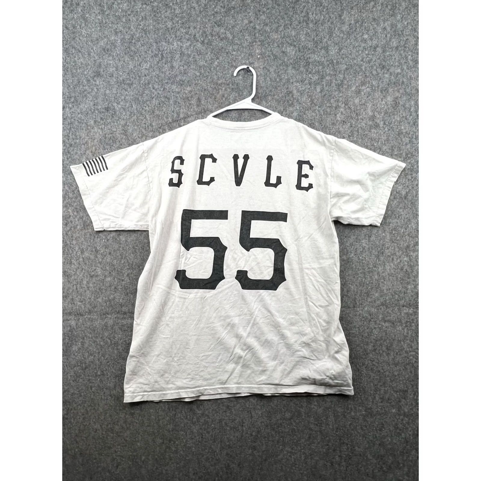 Black Scale Black Scale T-Shirt Mens Crew Neck Short Sleeve Cotton Made in USA Size M Black/White USA 2020s Size US M / EU 48-50 / 2 - 6 Thumbnail