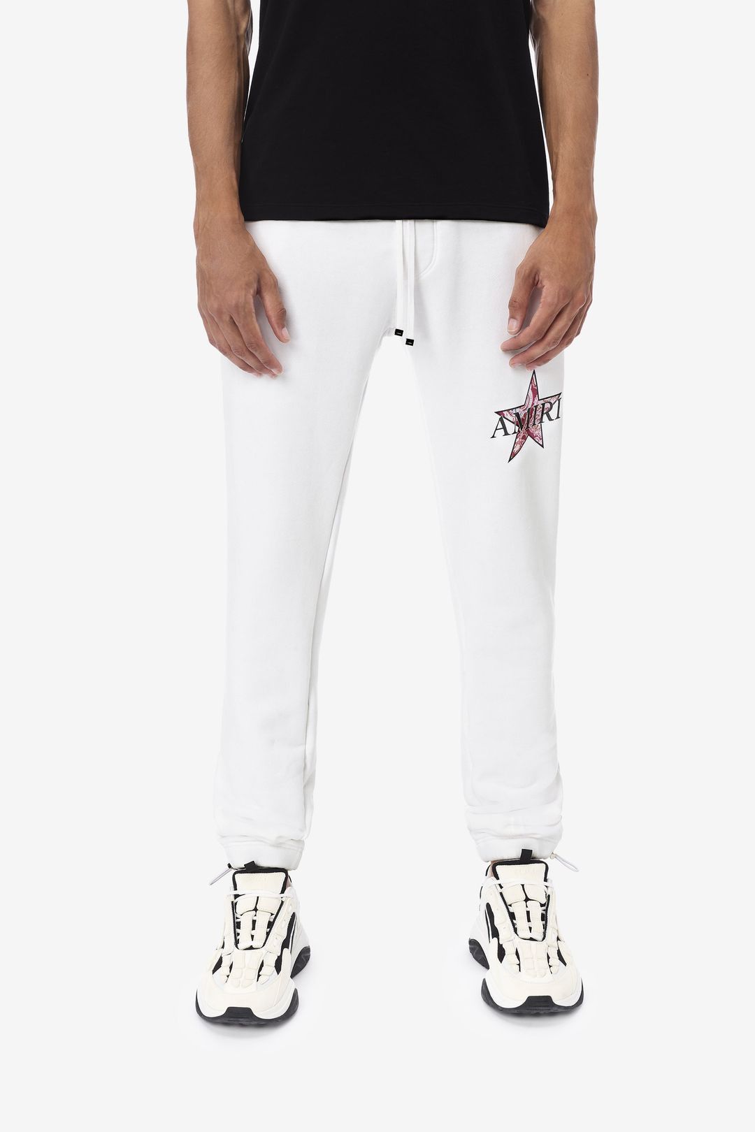 Amiri o1y0525 Logo Jogger & Sweatpant in White Size US 36 / EU 52 - 2 Thumbnail
