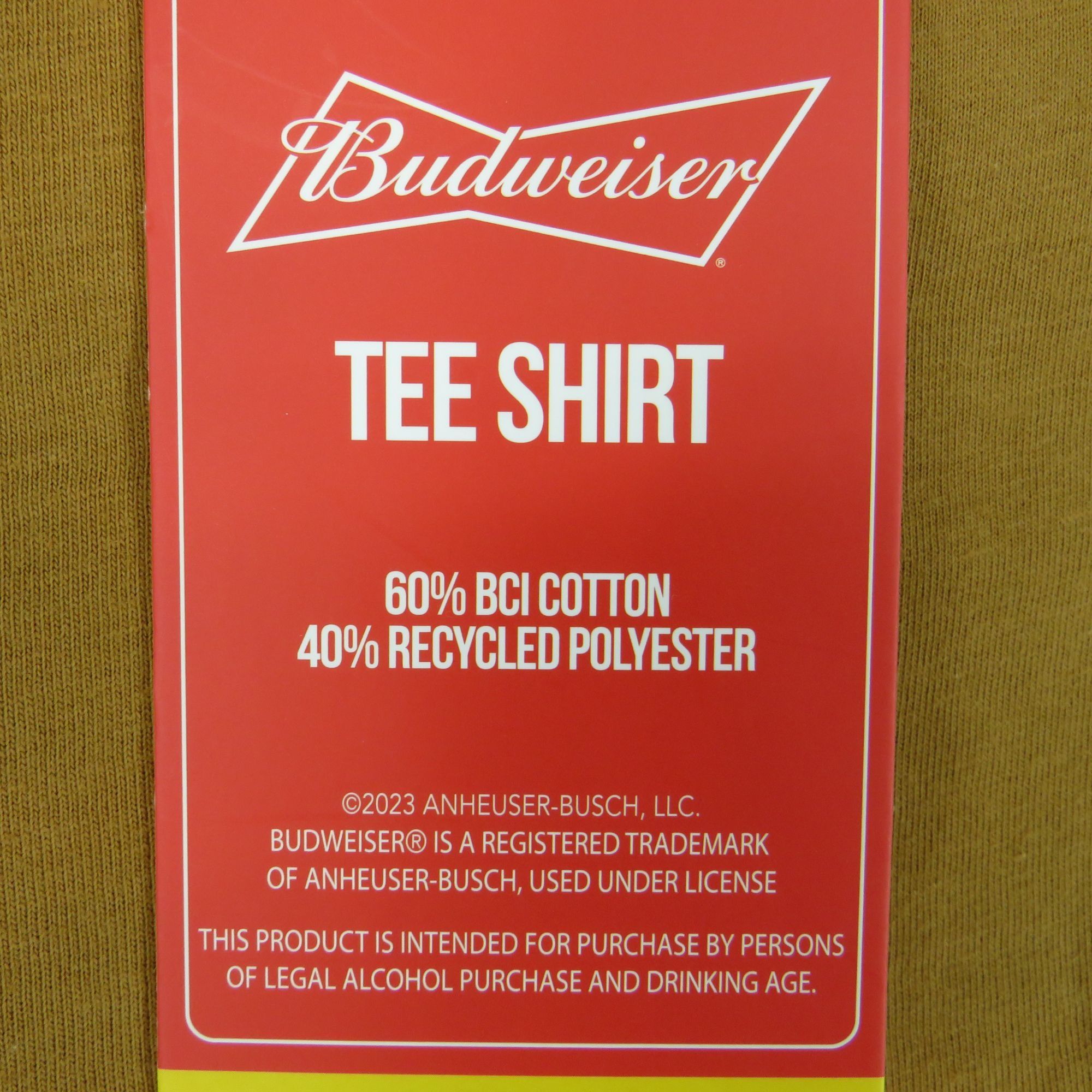 Budweiser Budweiser King Of Beers Men's Graphic T-Shirt Large Brown NW Size US L / EU 52-54 / 3 - 4 Thumbnail