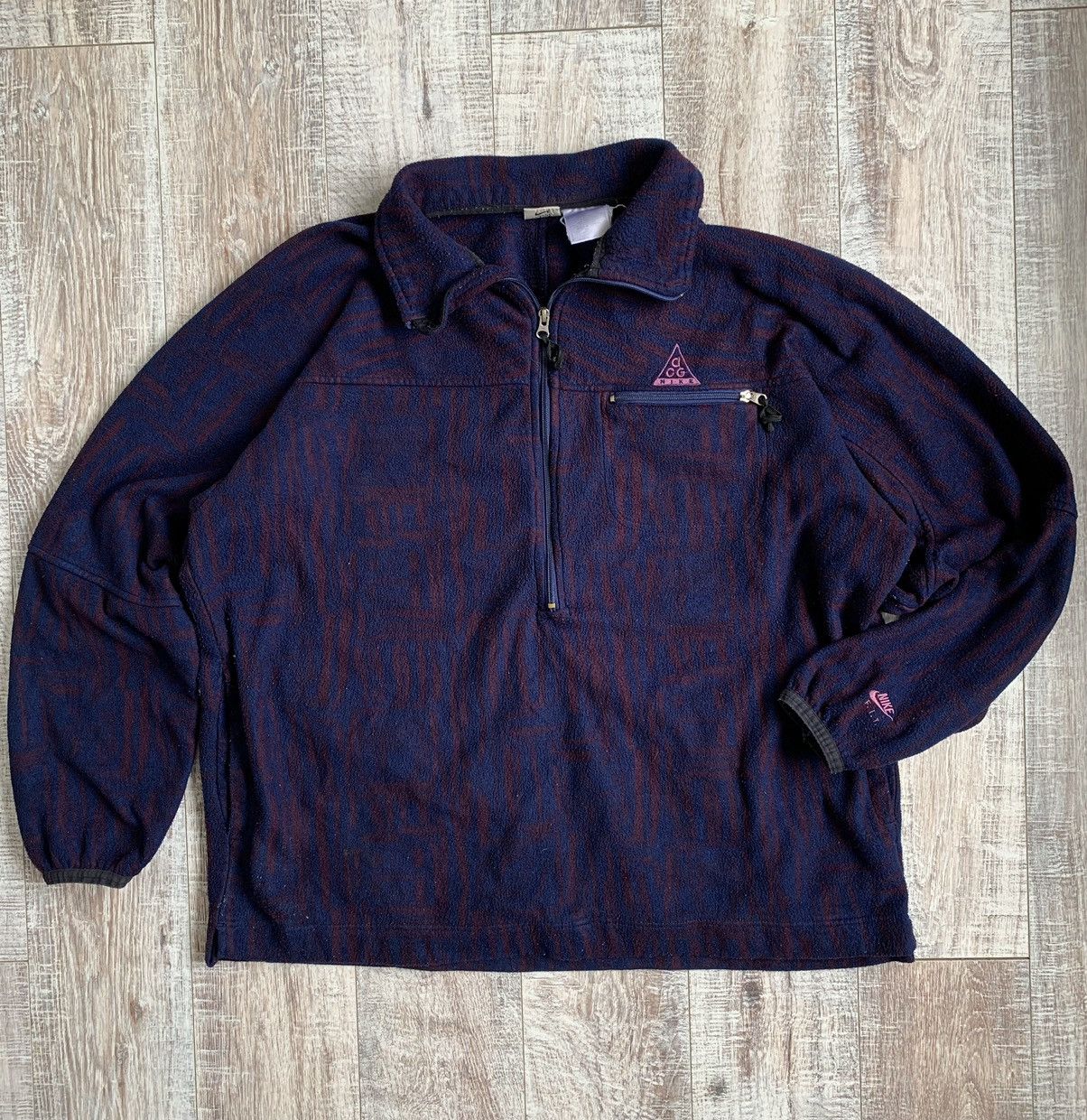 Nike × Nike ACG × Vintage Vintage Nike ACG Y2K drill fleece hoodies Size US XL / EU 56 / 4 - 1 Thumbnail