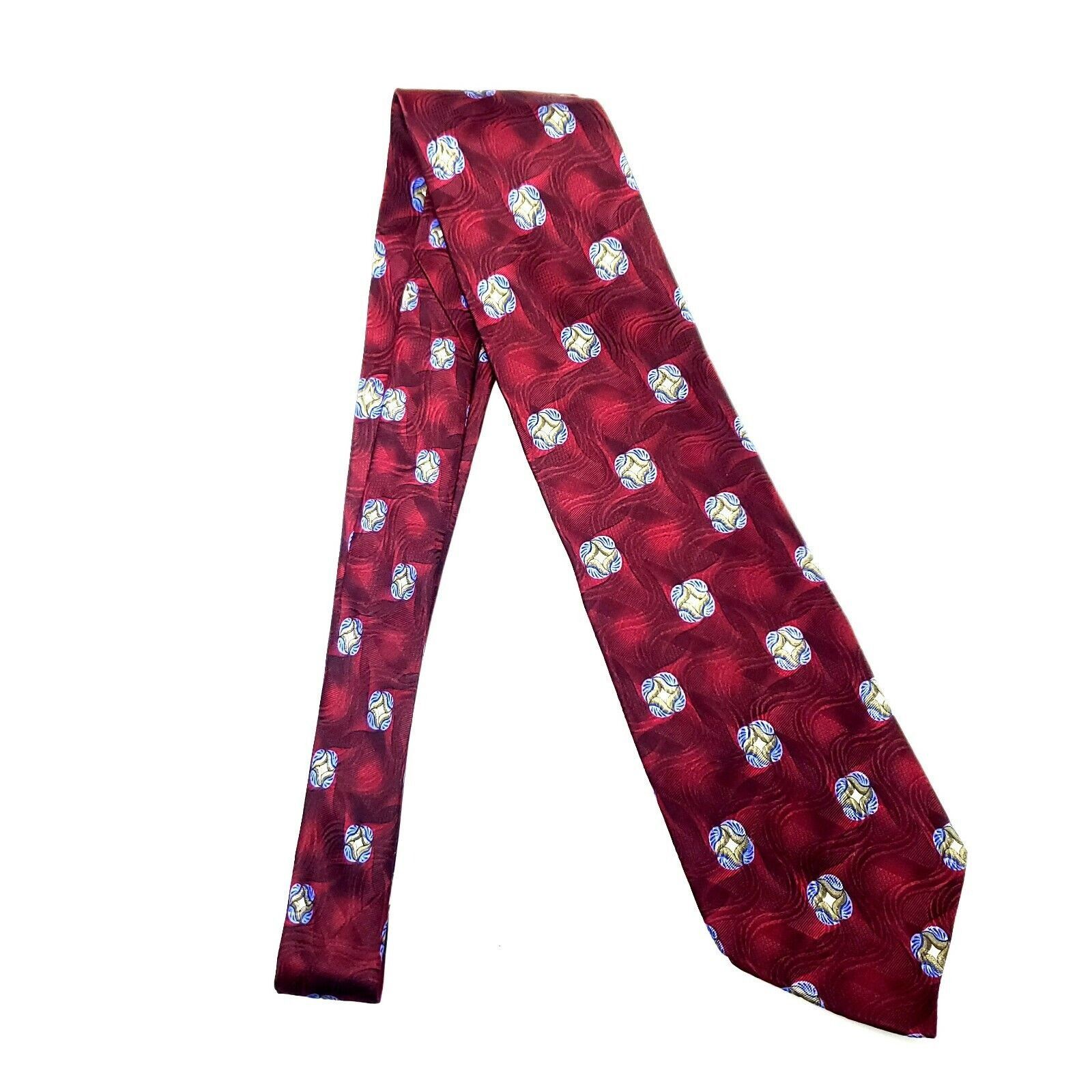 Designer Jz Richards Von Maur Silk Tie Print Red Floral Abstract Clas Size ONE SIZE - 7 Thumbnail