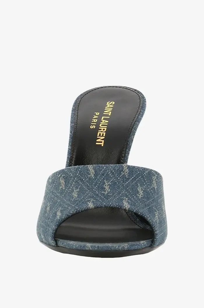 Saint Laurent Paris o1tp1o1224 La 16 Mules in Medium Blue Size US 6 / IT 36 - 3 Thumbnail