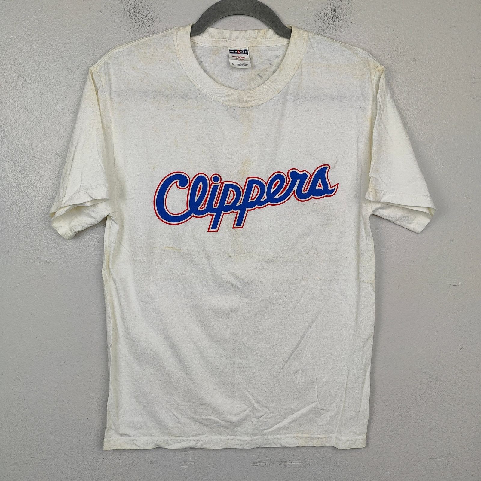 Jerzees Vintage Clippers Autographed T-Shirt Mens Small White Size US S / EU 44-46 / 1 - 1 Thumbnail