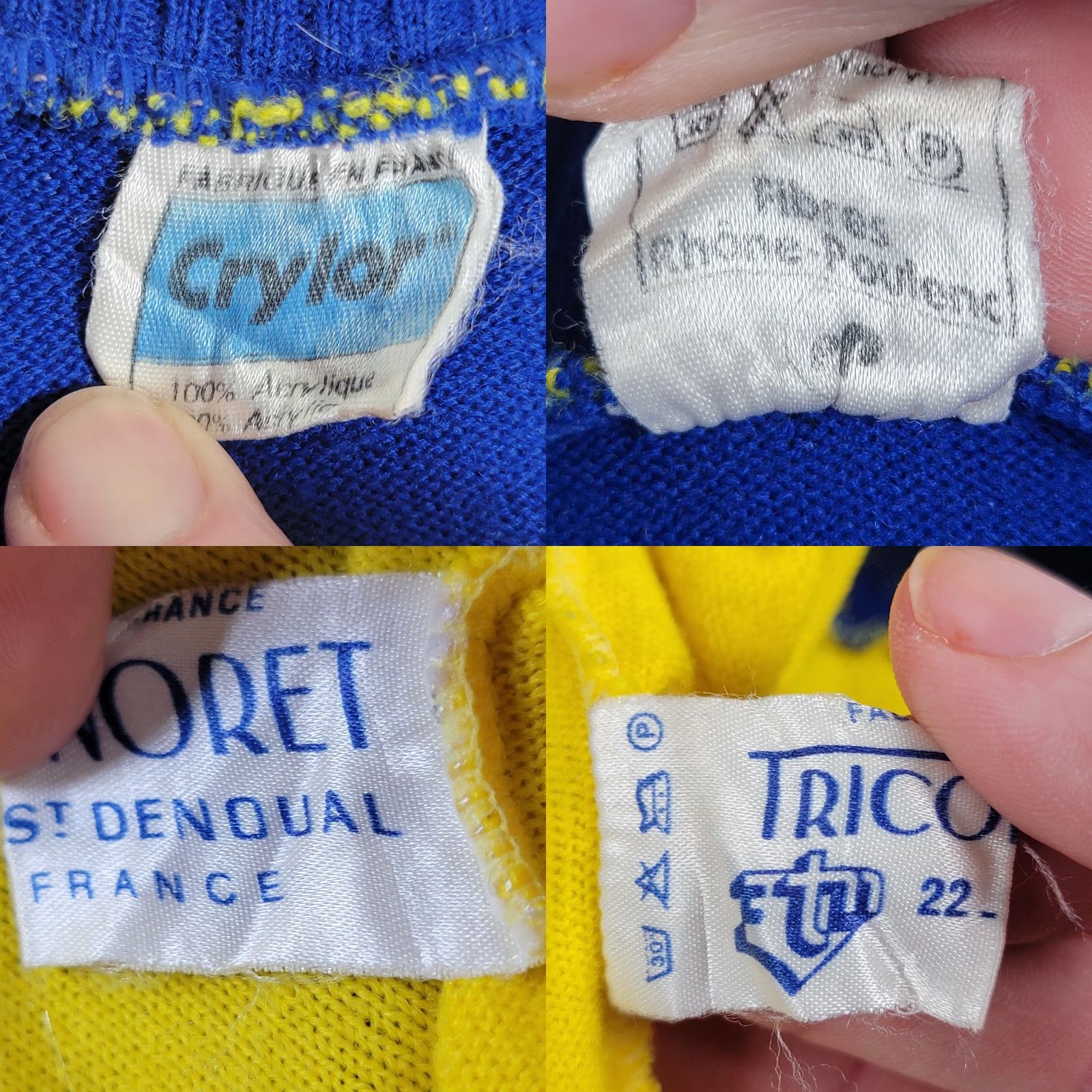 Vintage VINTAGE Crylor Saninov Cycles Robert Blue Yellow Bicycle Shirt Mens 22 Short Sleeve Acrylic 70s Theme Size US XXL / EU 58 / 5 - 10 Thumbnail