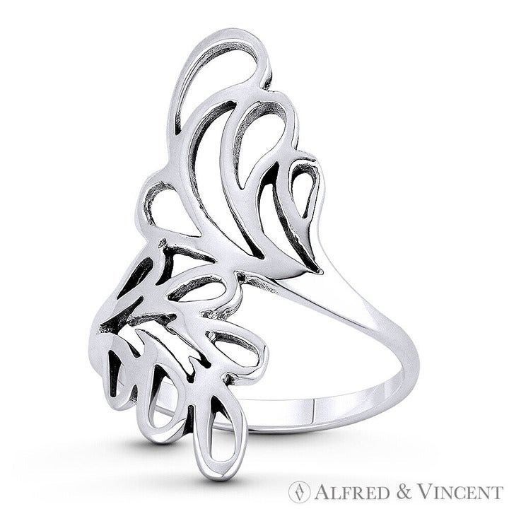 Other Branch & Leaf Charm Boho Ring in .925 Sterling Silver Size ONE SIZE - 1 Preview