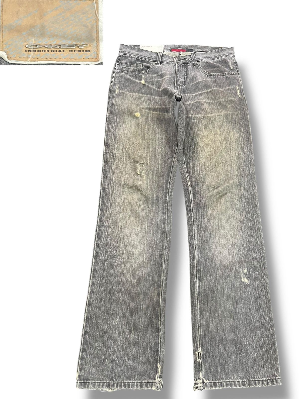 Oakley × Vintage Vintage Oakley Industrial Denim Slim Fit Distressed Denim Size US 31 - 1 Thumbnail
