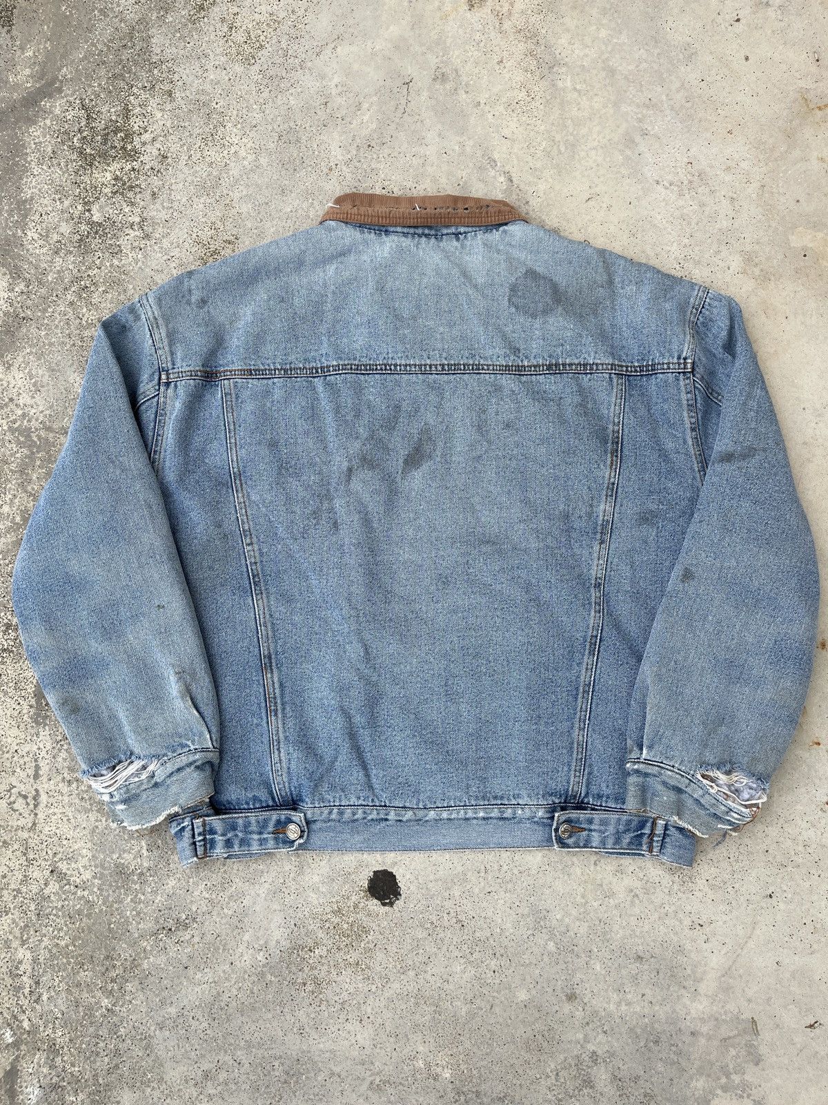 Other Vintage Distressed 90s Cold Storage Denim Jacket Size US XXL / EU 58 / 5 - 3 Thumbnail