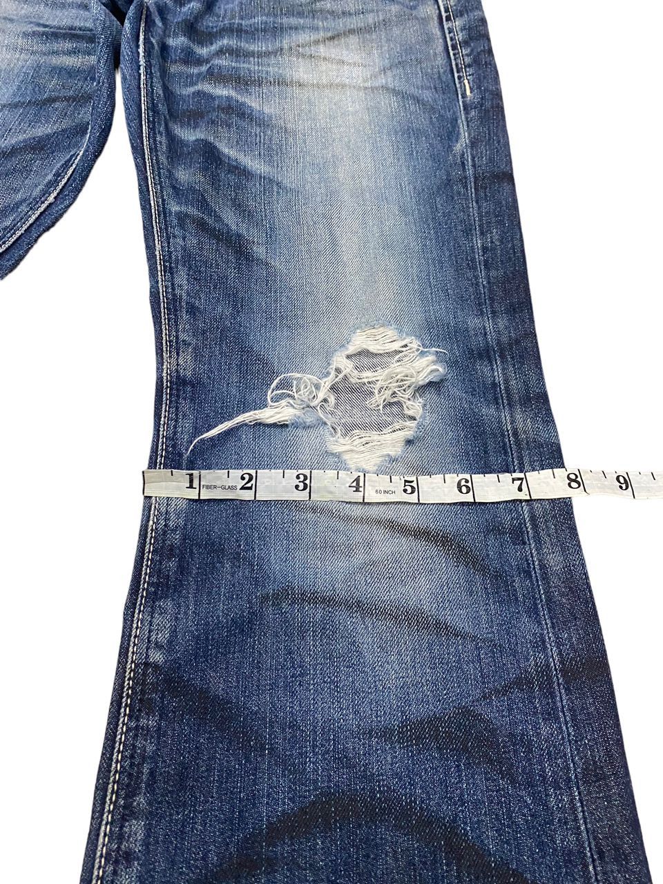 If Six Was Nine 💥FLARE 💥MURDER LICENSE BOOTCUT DISTRESSED DENIM Size US 32 / EU 48 - 12 Thumbnail