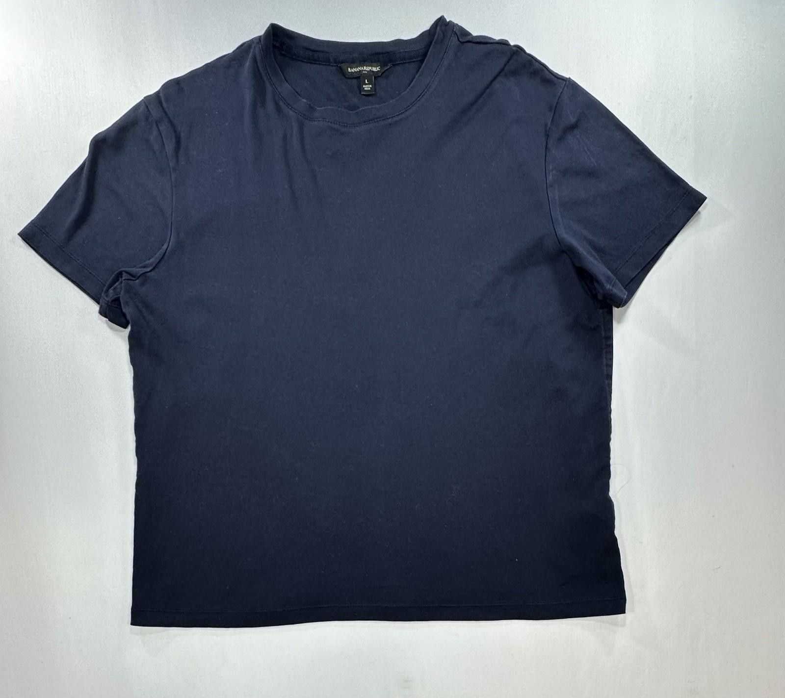 Banana Republic Banana Republic Regular Fit Crew Neck T-Shirt Blue Mens L Size US L / EU 52-54 / 3 - 1 Thumbnail