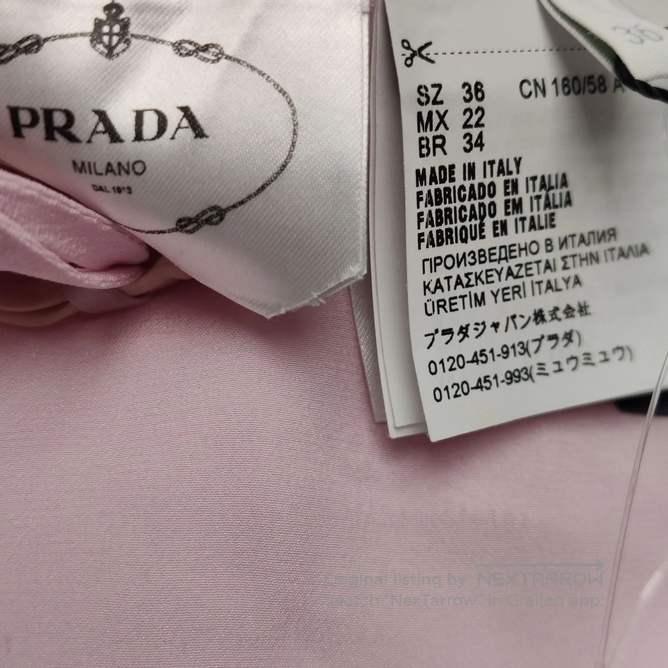Prada Prada Pink Mulberry Silk Pleated Skirt . Size 22" - 9 Thumbnail
