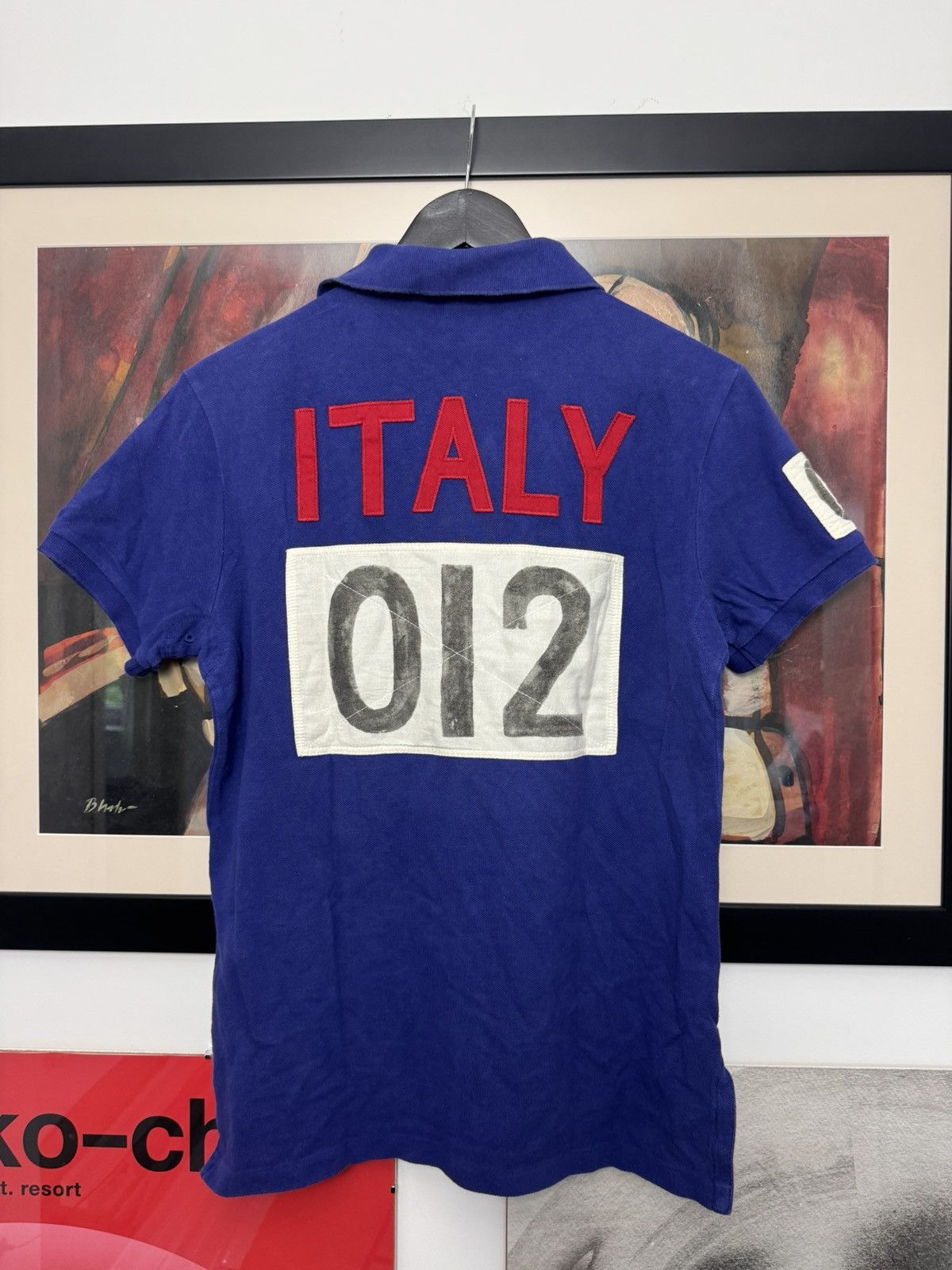 トップス Polo by Ralph Lauren ITALIA Polo Ralph Lauren Italia Football Club Polo Shirt Blue Black