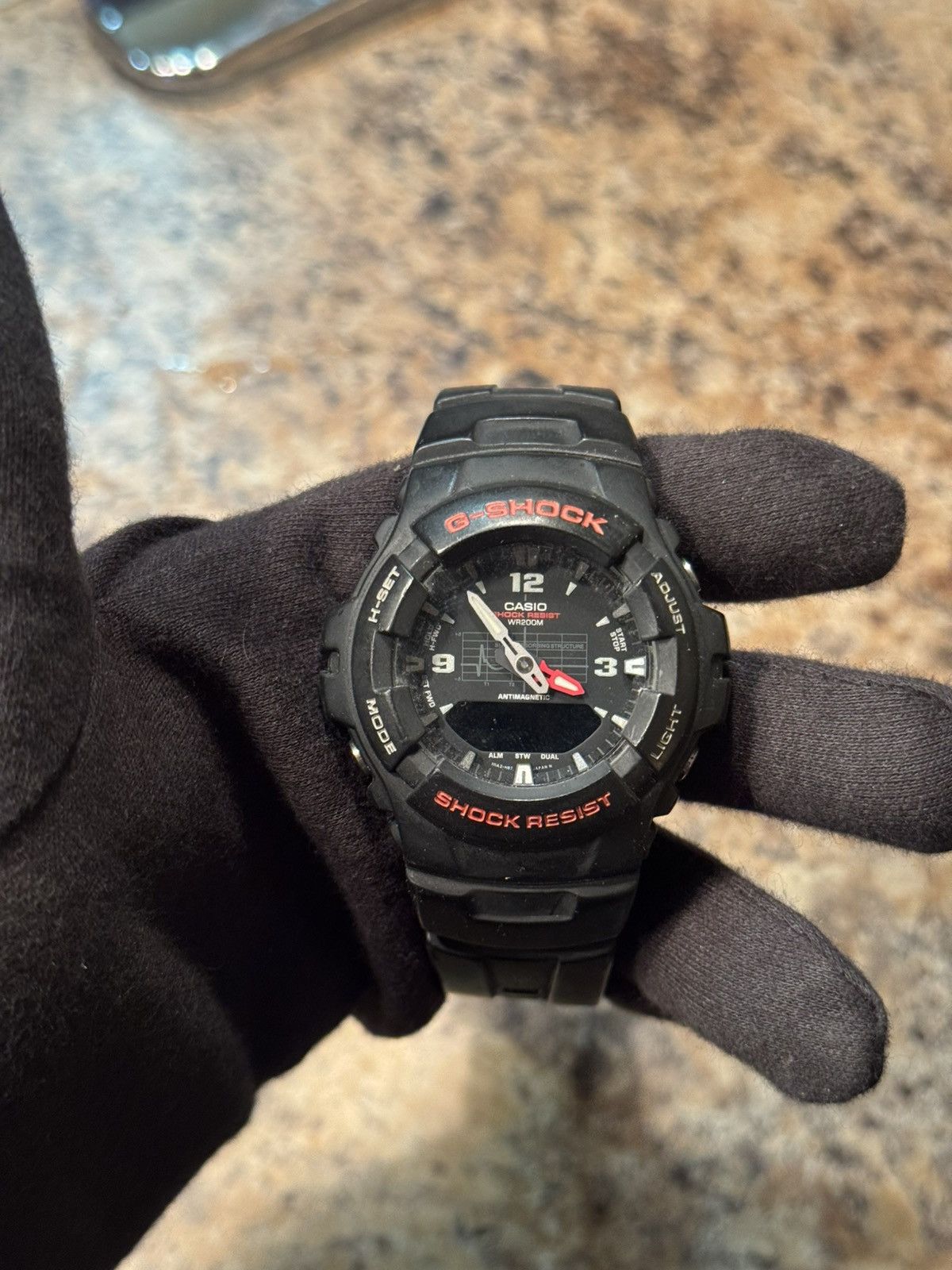 G Shock Casio G-Shock Black & Red Analog-Digital Watch – 200M Size ONE SIZE - 1 Thumbnail