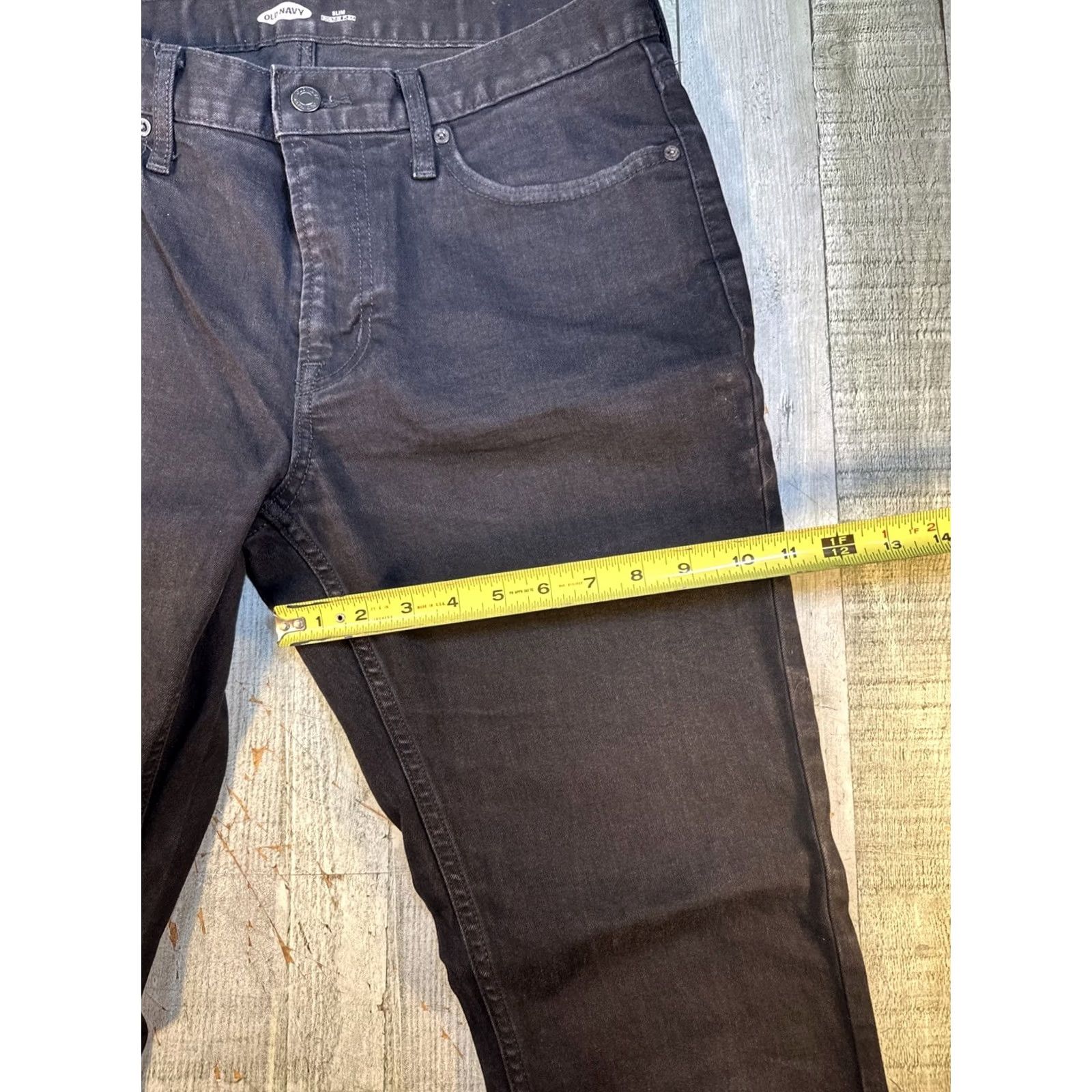 Old Navy Old Navy Jeans Men Slim Built-In Flex Black 32 x 32 Slimming Straight Jeans Mens Black 32in 32in Size US 32 / EU 48 - 3 Thumbnail