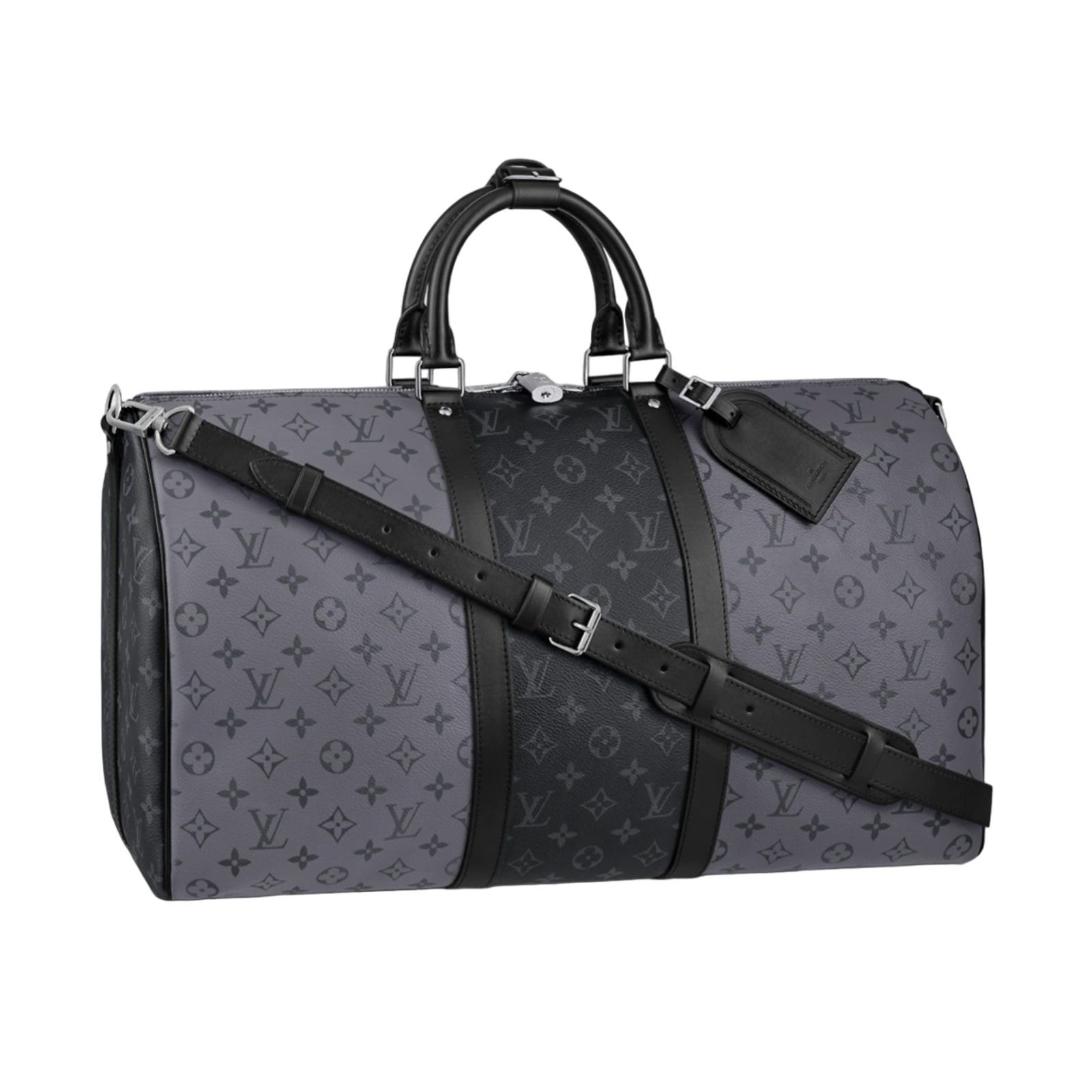 Louis Vuitton Louis Vuitton 50 Monogram Eclipse Grey LV Weekend Travel Bag Size ONE SIZE - 1 Thumbnail