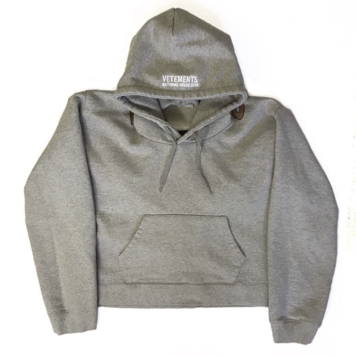 【VETEMENTS】グレー Goth オーバーサイズ フーディ vetements-GREY-MELANGE-Goth-
