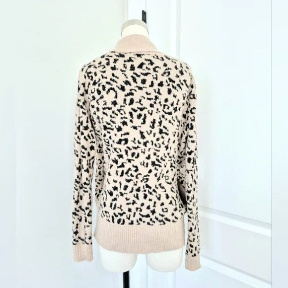 Rachel Zoe Leopard Shawl Collar Open Front Cardigan Fall Winter Spring Size XS / US 0-2 / IT 36-38 - 4 Thumbnail