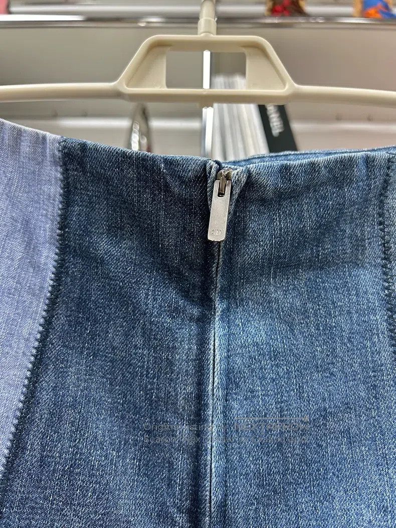 Dior Dior Blue gradient denim stitching skirt Size 25" / US 0 / IT 36 - 4 Thumbnail