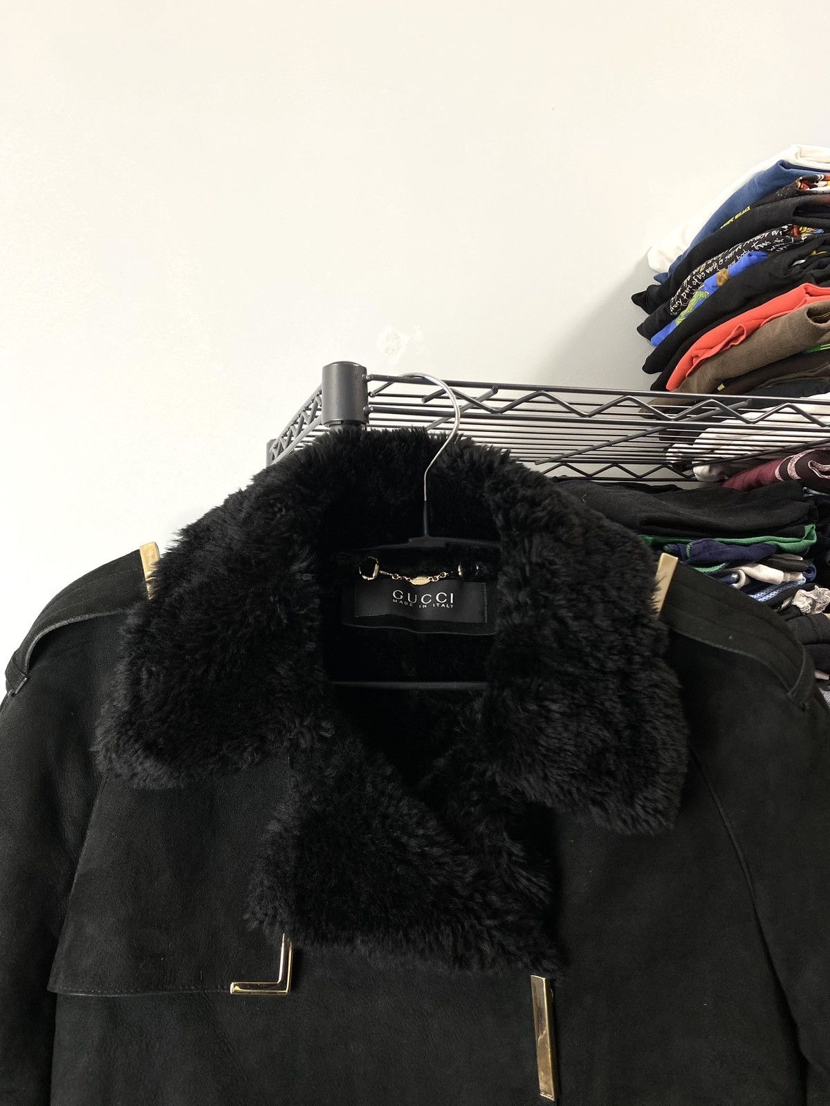 Gucci Rare! Vintage Gucci Suede Leather Jacket Fur Shearling Size M / US 6-8 / IT 42-44 - 3 Thumbnail