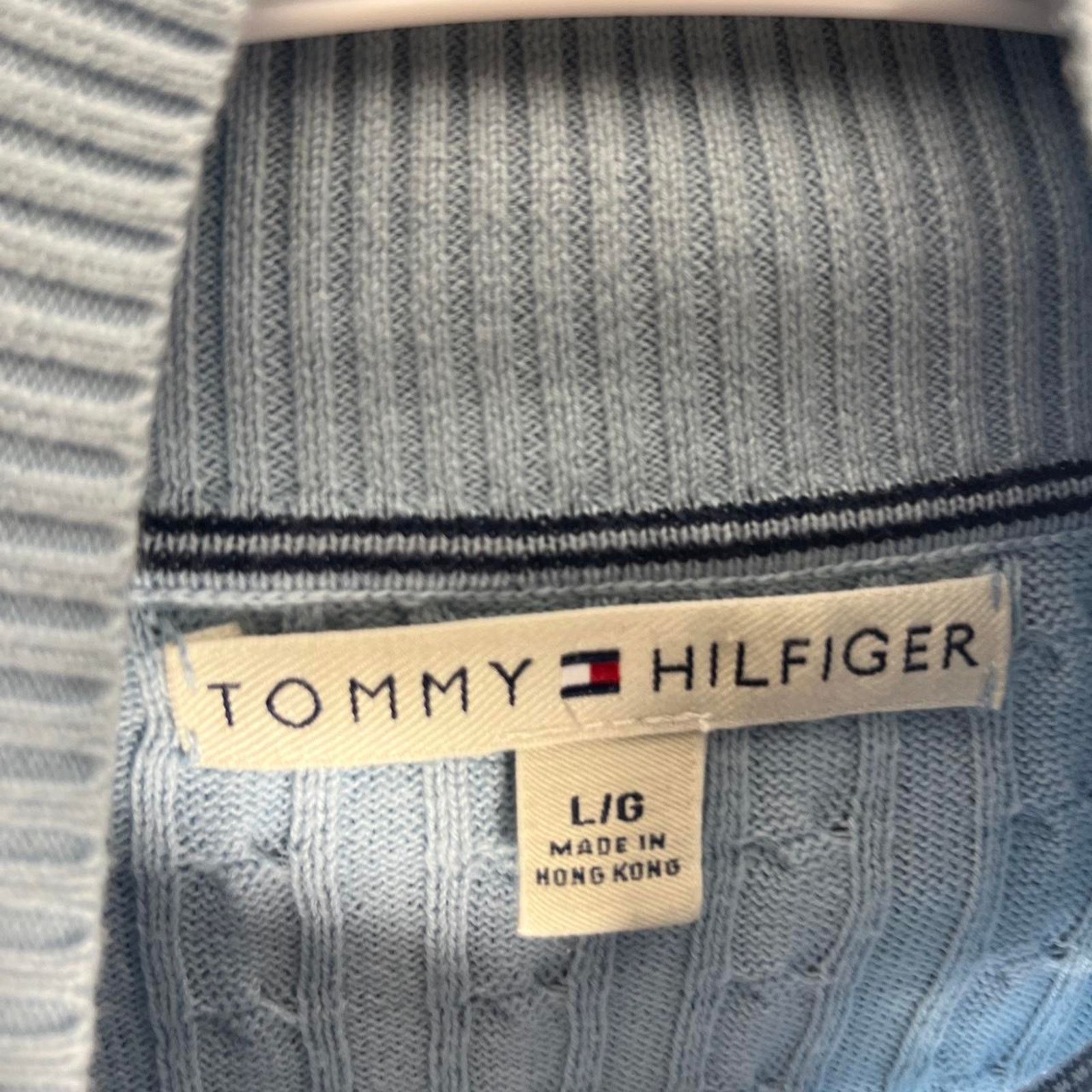 Tommy Hilfiger Light blue tommy hilfiger zipup sweater Size M / US 6-8 / IT 42-44 - 2 Thumbnail