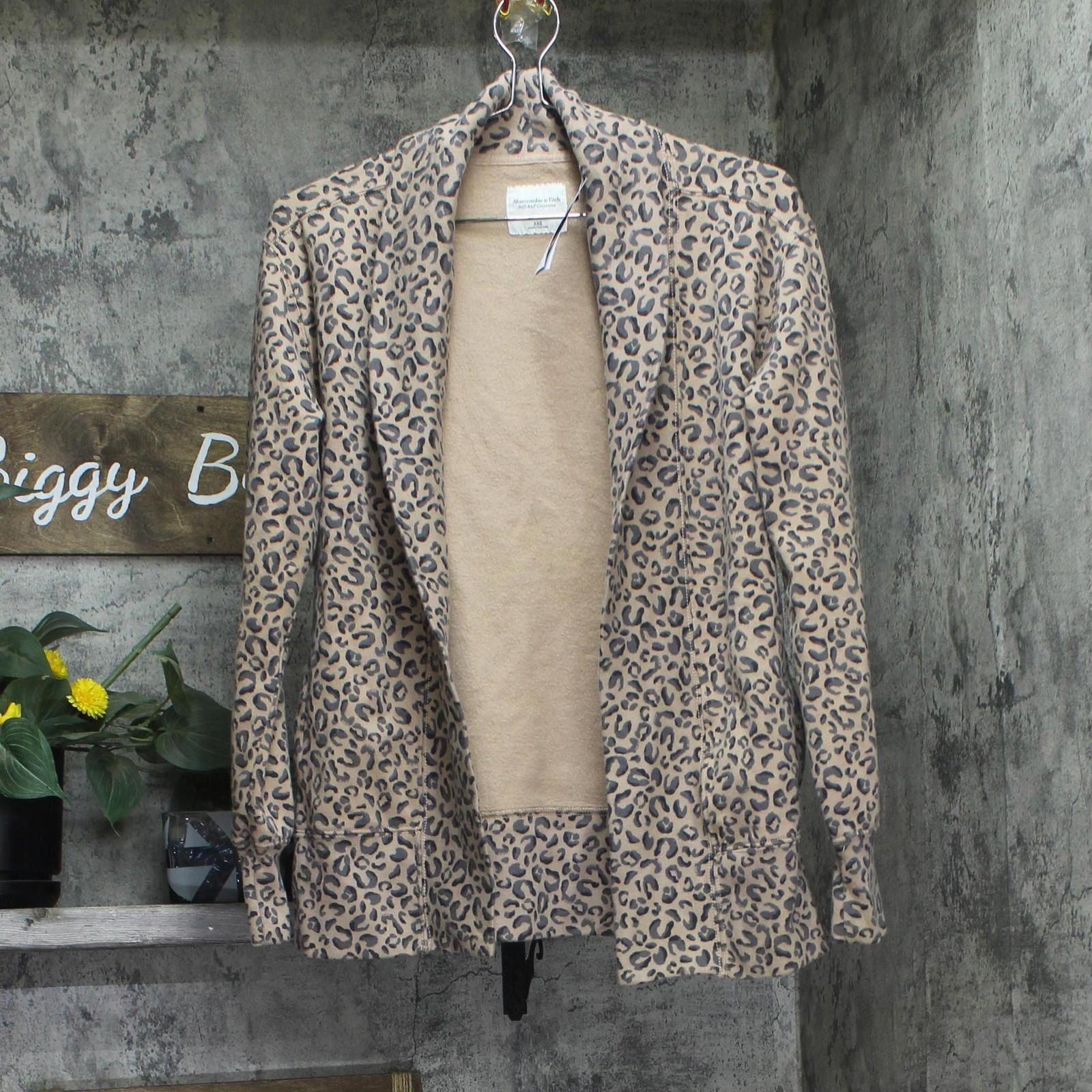 Other Nwt Abercrombie & Fitch Cardigan Sweater Cheetah Brown 2xs Size XXS / US 00 / IT 34 - 1 Thumbnail