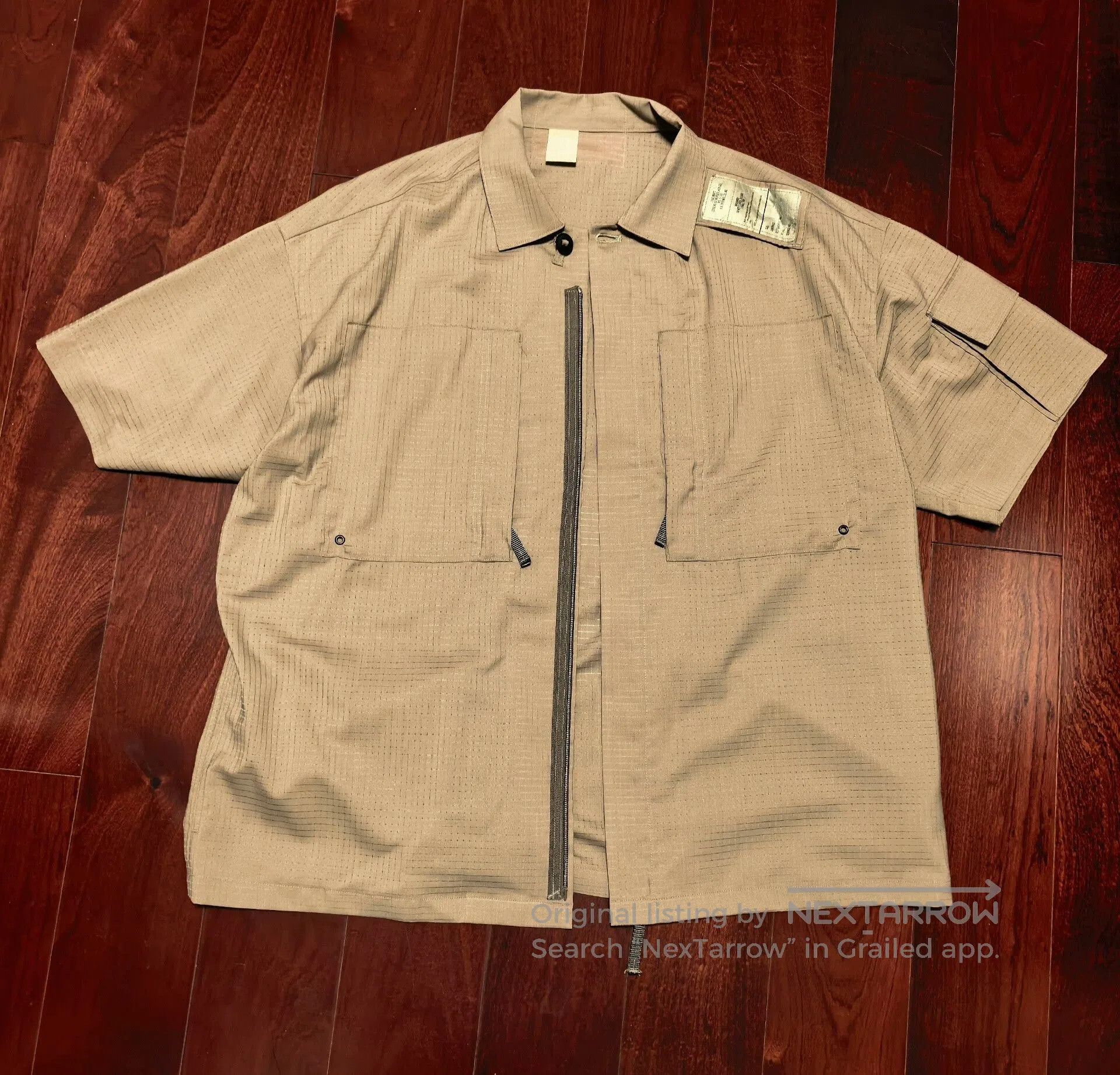 N.Hoolywood military short sleeve shirt in khaki. Size US M / EU 48-50 / 2 - 1 Thumbnail