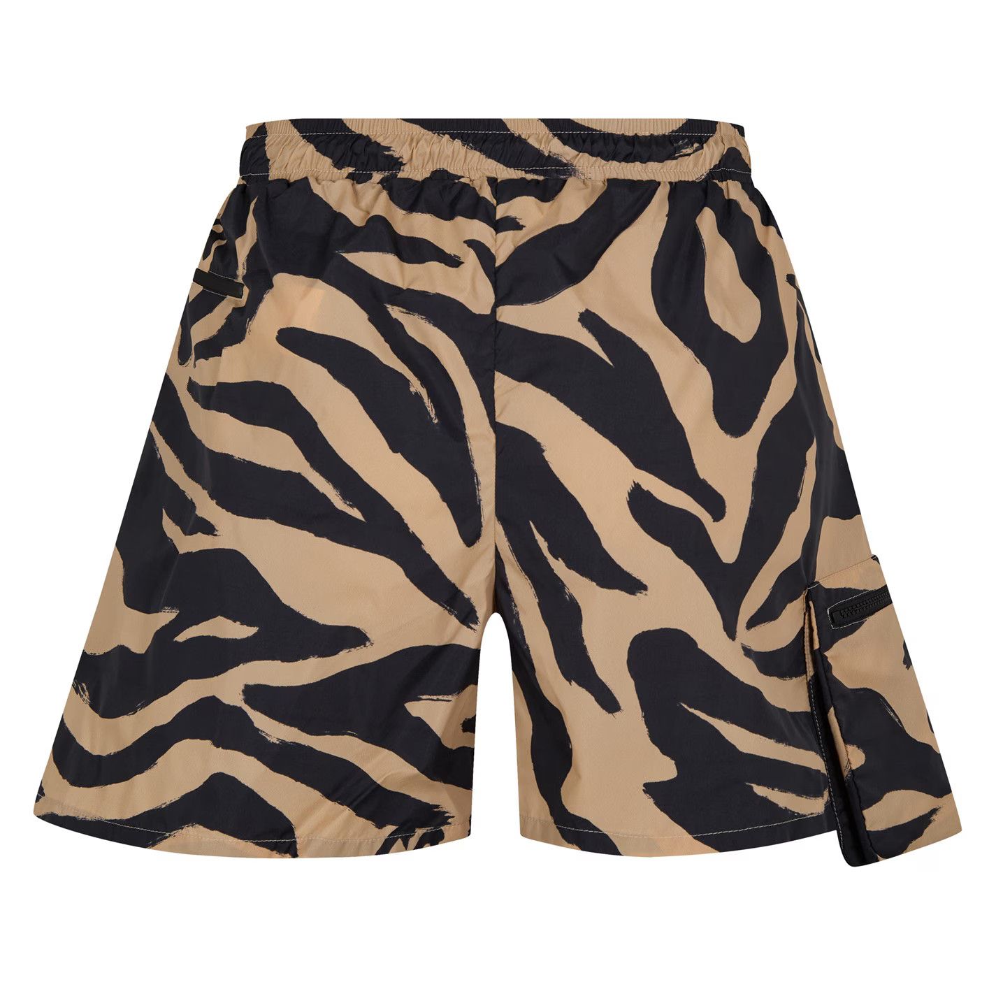 Off-White o1g2r1mq0125 Athletic Zebra Short in Beige & Black Size 25" / US 0 / IT 36 - 2 Thumbnail