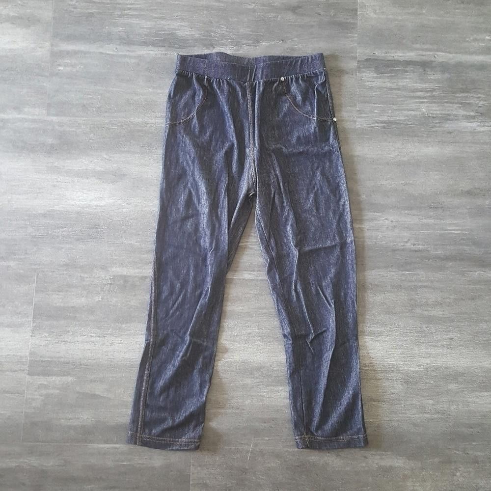 Designer Dark Denim Cropped Legging Size 28" / US 6 / IT 42 - 1 Thumbnail