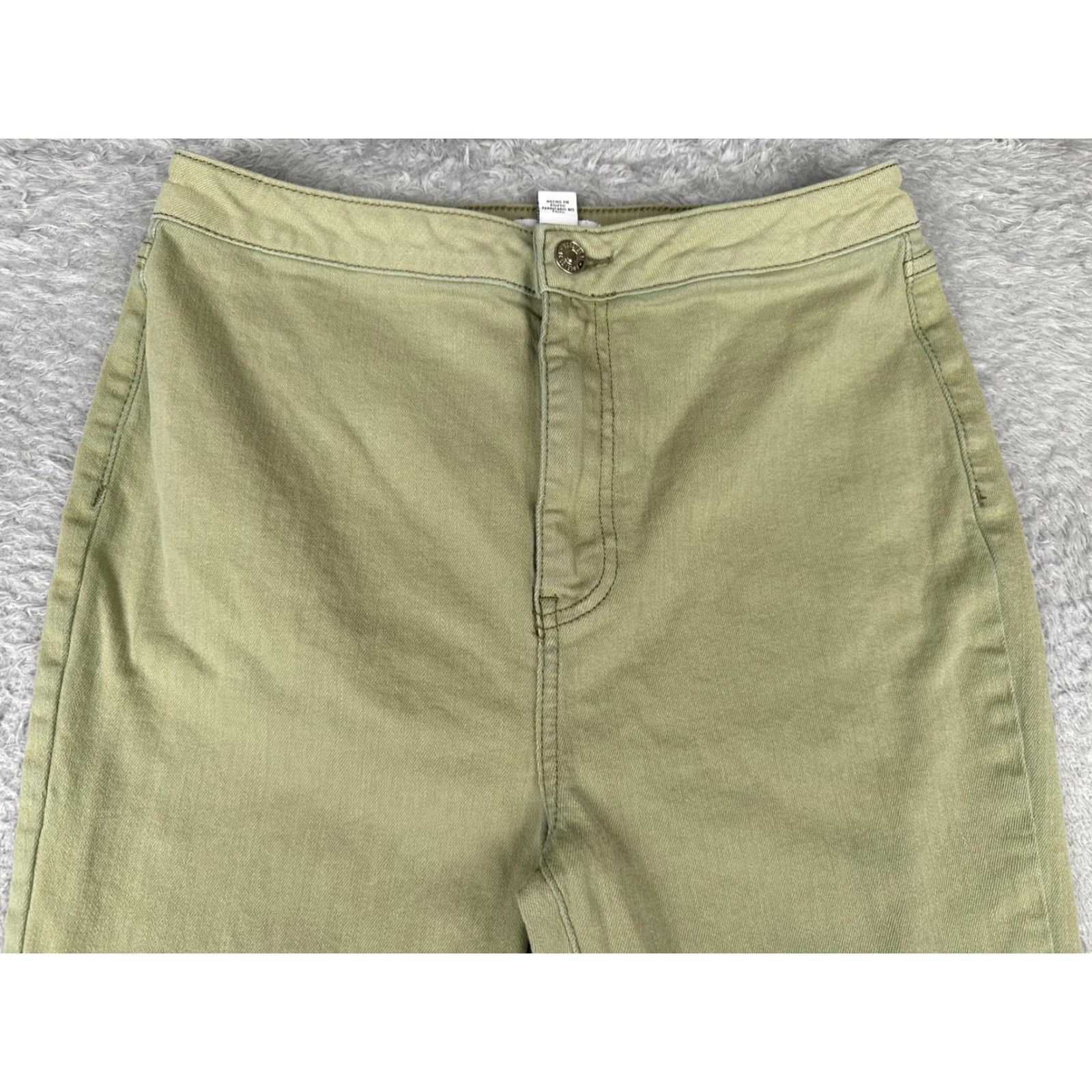 Forever 21 FOREVER 21 Flare Jeans Womens 30 Green High Rise Light Wash Denim Wide Leg 28x31 Size 30" / US 8 / IT 44 - 4 Thumbnail